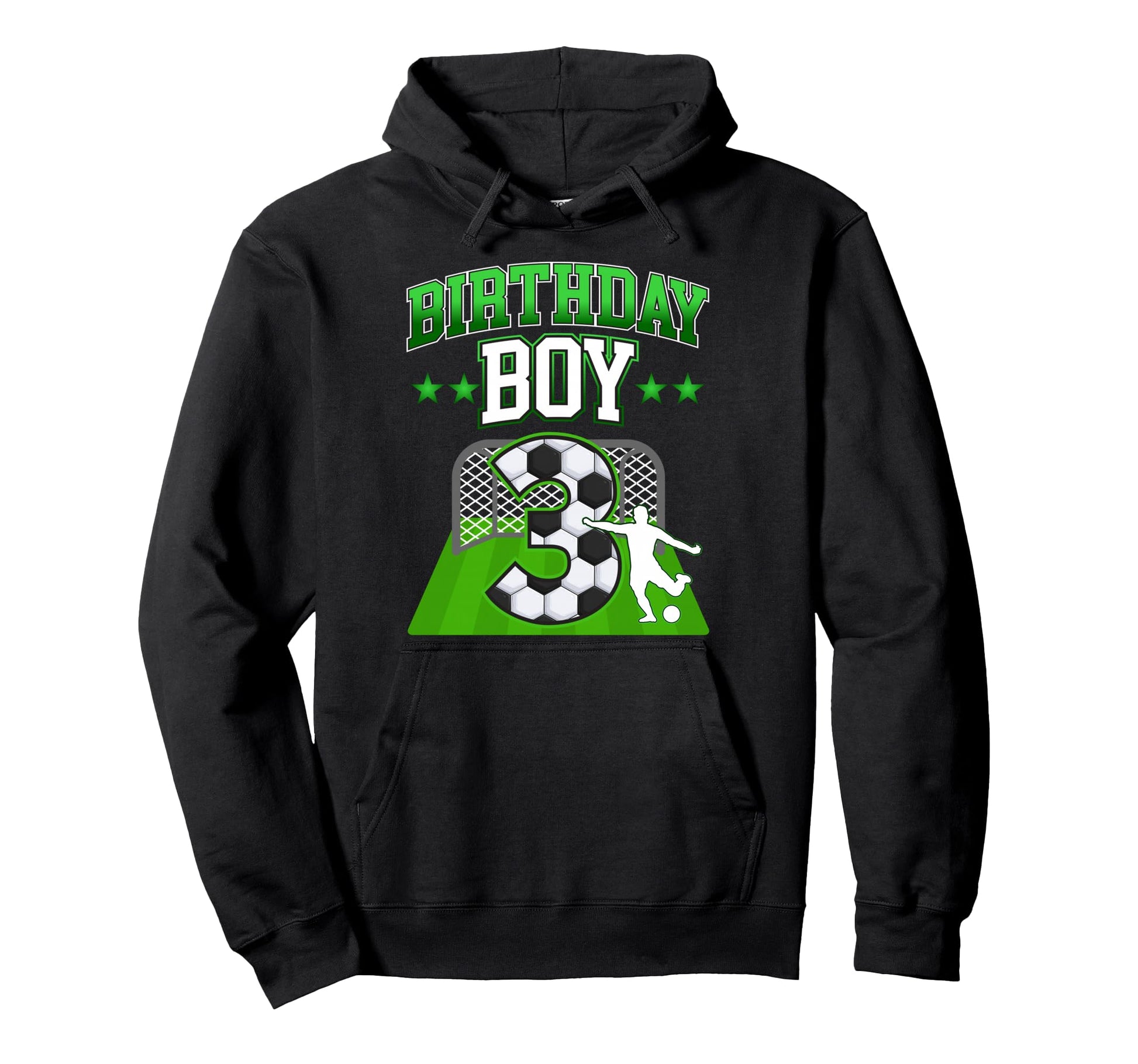 Soccer Themed Birthday Outfit 3 Year Hoodie - Unique Graphic for Adults - T-Shirt, Sweatshirt, Hoodie
