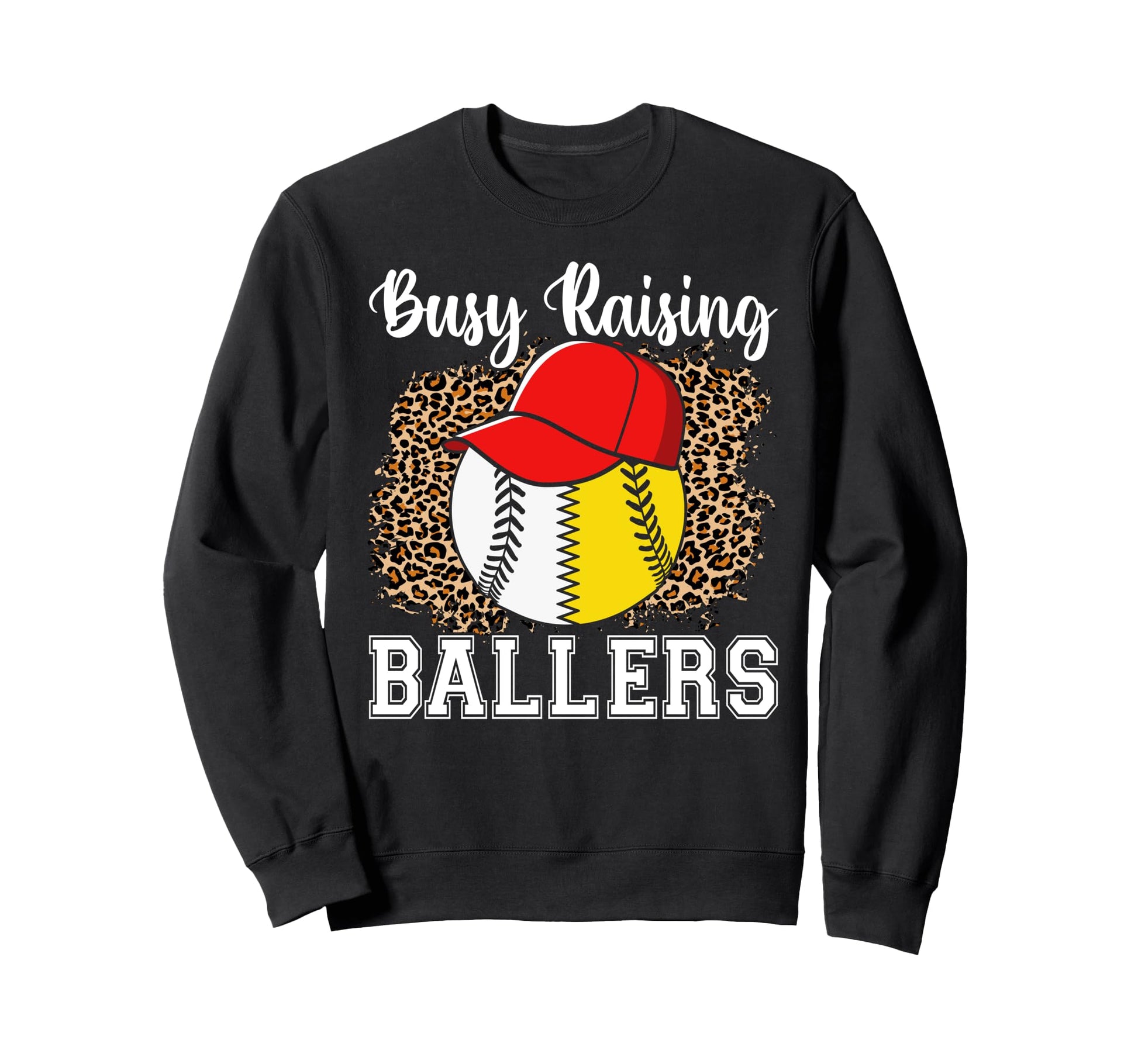 Busy Raising Ballers Softball Sweatshirt - Unique Graphic for Adults - T-Shirt, Sweatshirt, Hoodie