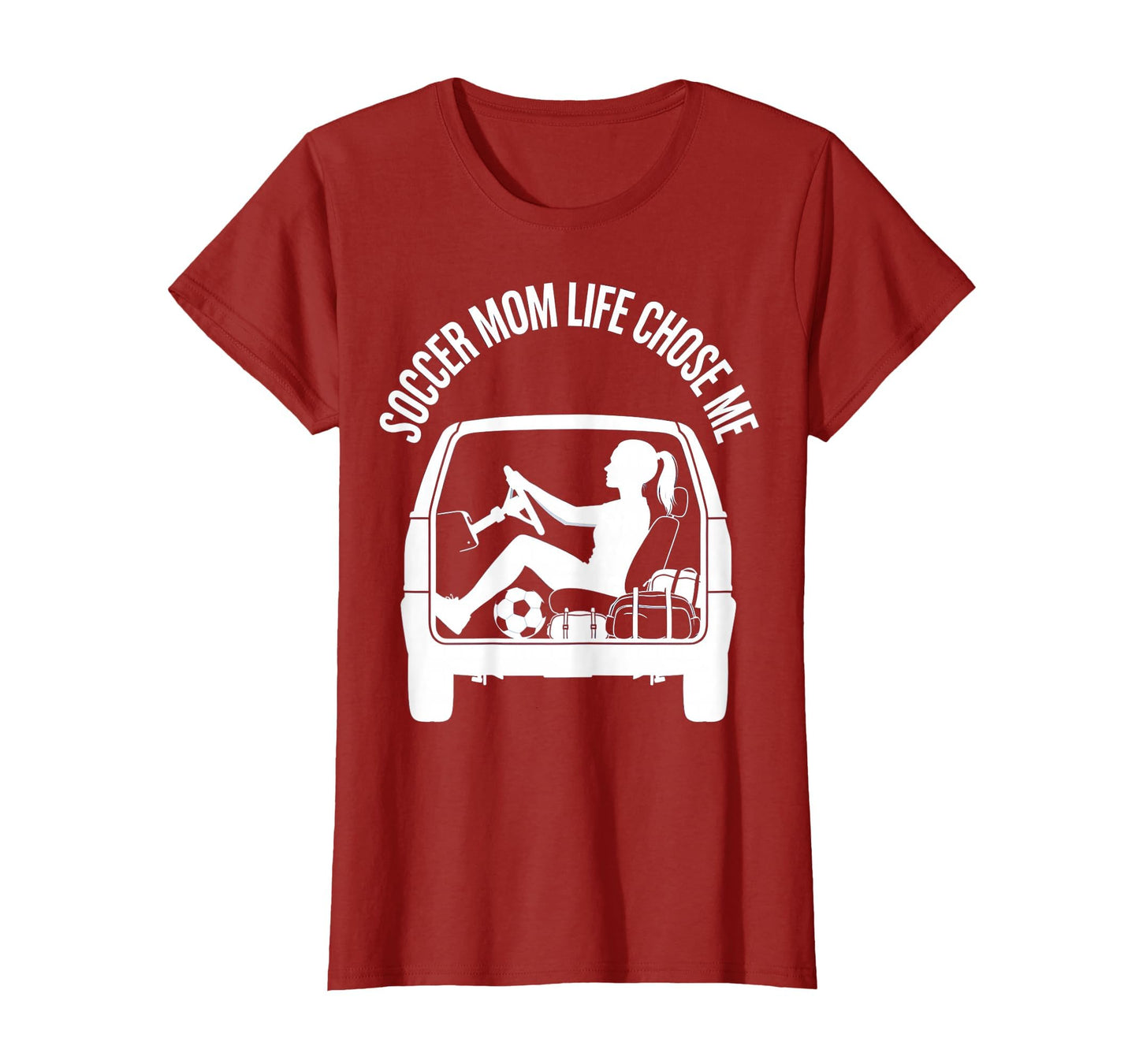 Soccer Mom Life Chose Me Funny Sports Parent T-Shirt - Graphic Print Unisex - T-Shirt, Sweatshirt, Hoodie