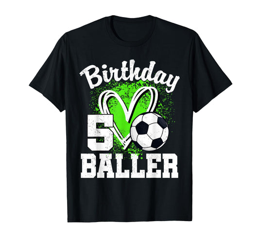 5Th Birthday Baller 5 Year Old T-Shirt - Aesthetic Graphic for Adults - T-Shirt, Sweatshirt, Hoodie