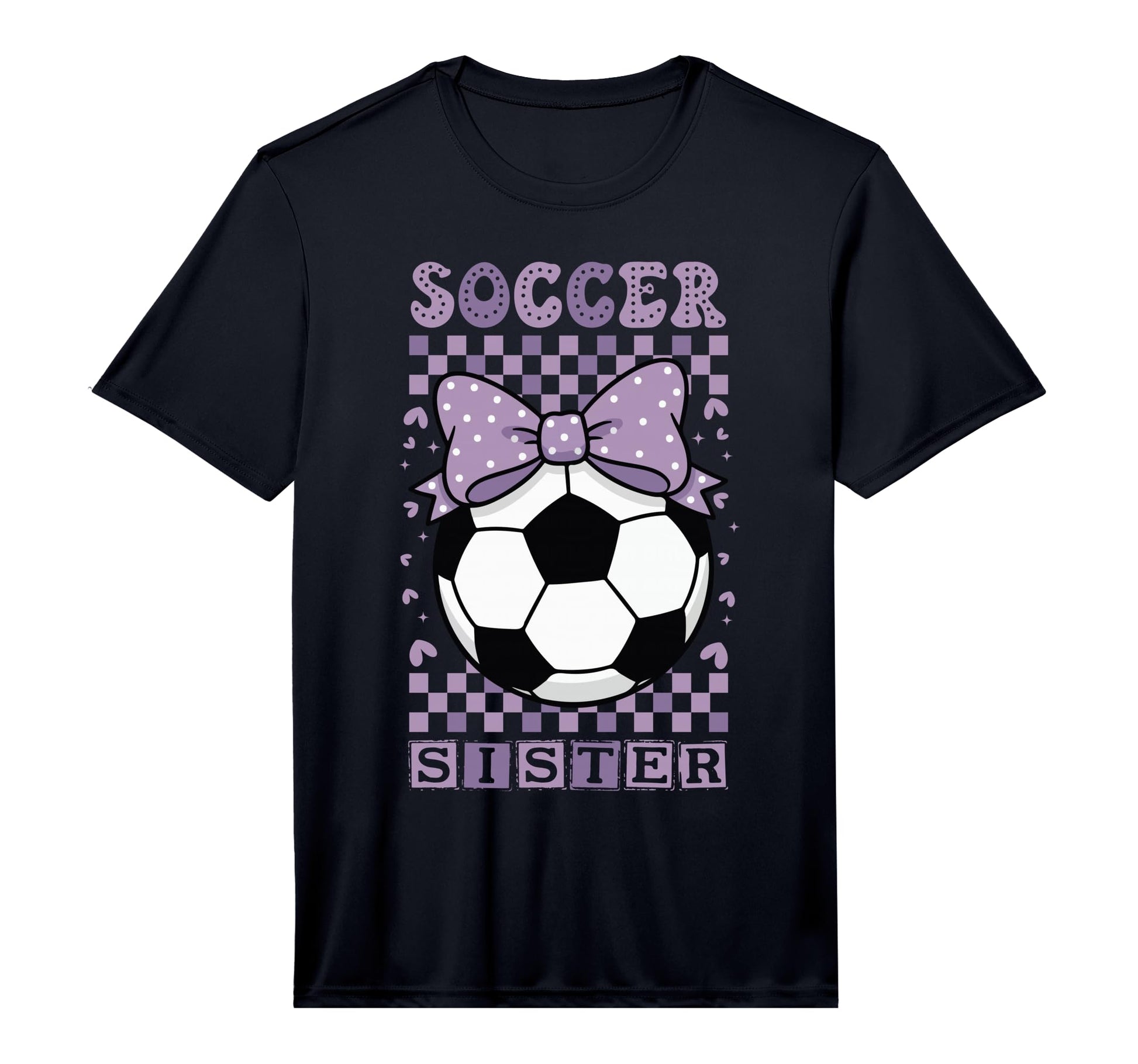 Soccer Sister Ball Purple T-Shirt - Casual Everyday Wear Men Women - T-Shirt, Sweatshirt, Hoodie