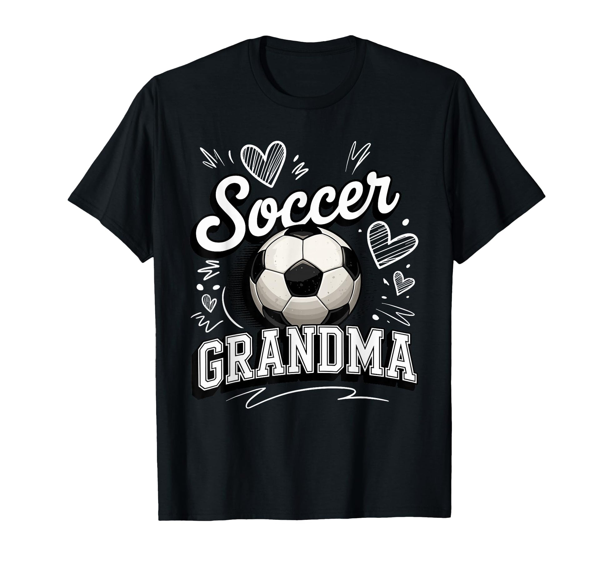 Soccer Grandma Heart Ball Stadium T-Shirt - Unique Graphic Men Women - T-Shirt, Sweatshirt, Hoodie