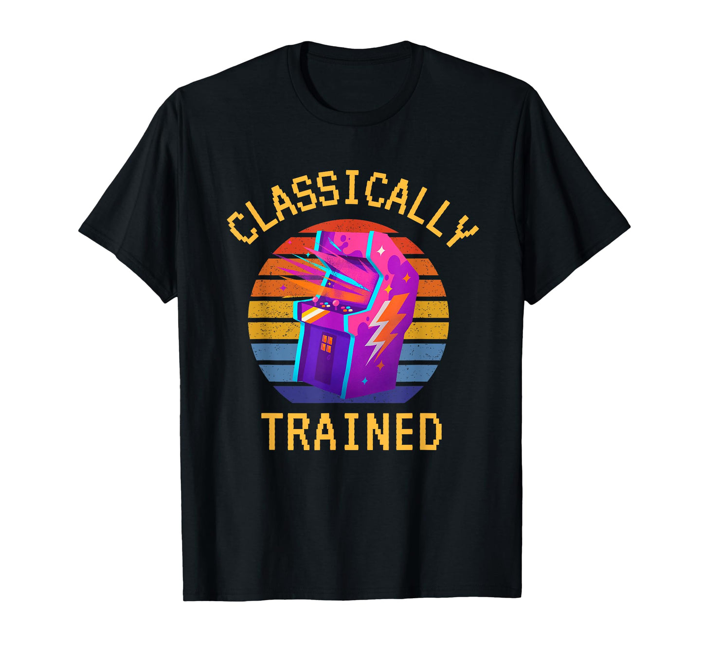 Classically Trained Gamer Dad 80S 8 Bit T-Shirt - Graphic Print Men Women - T-Shirt, Sweatshirt, Hoodie