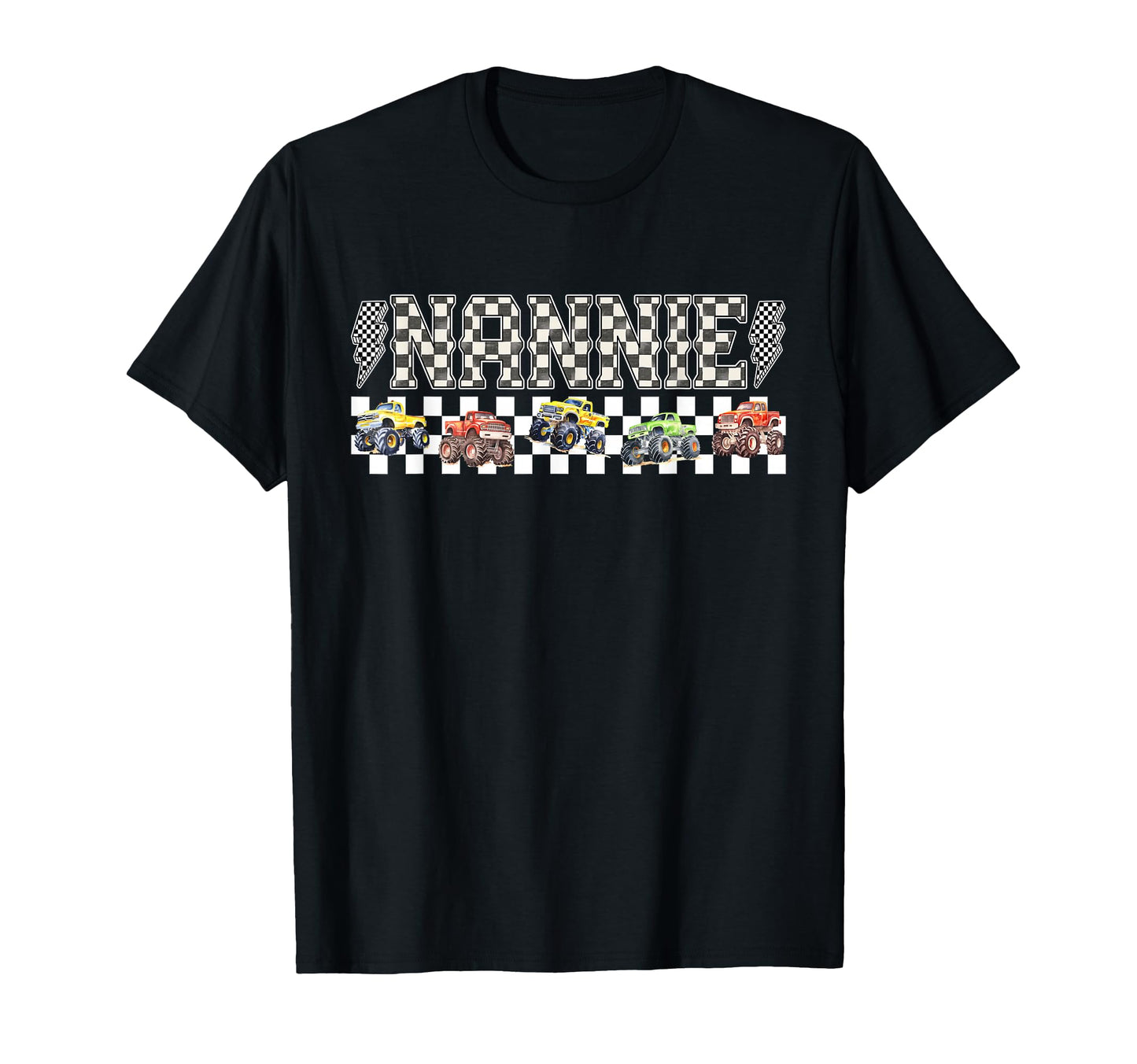 Nannie Monster Truck Family Crew T-Shirt - Graphic Print for Adults - T-Shirt, Sweatshirt, Hoodie