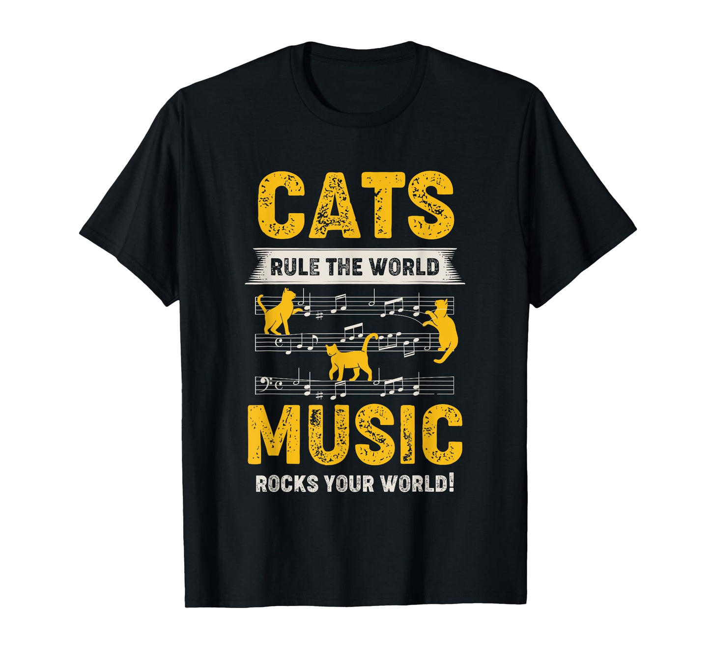 Rockin Music Cat Musician Cat Mum Dad T-Shirt - Streetwear Style Men Women - T-Shirt, Sweatshirt, Hoodie