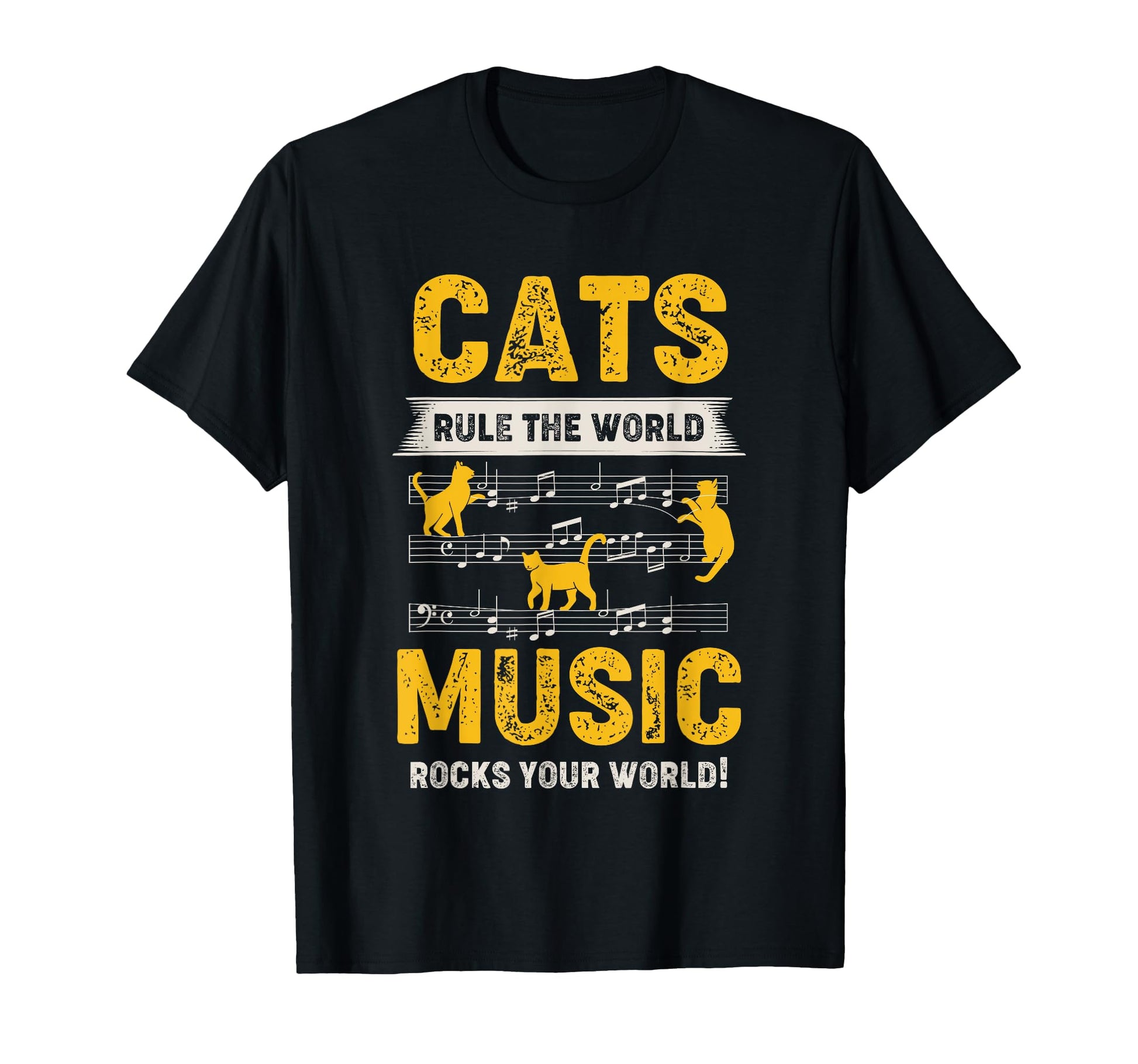 Rockin Music Cat Musician Cat Mum Dad T-Shirt - Streetwear Style Men Women - T-Shirt, Sweatshirt, Hoodie
