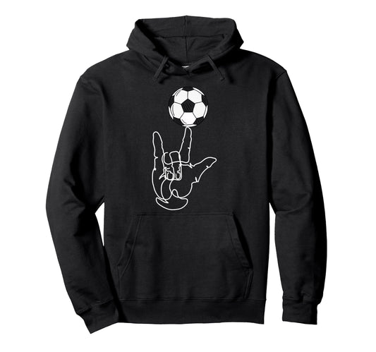 American Sign Language Asl Soccer Hoodie - Custom Art Print Men Women - T-Shirt, Sweatshirt, Hoodie