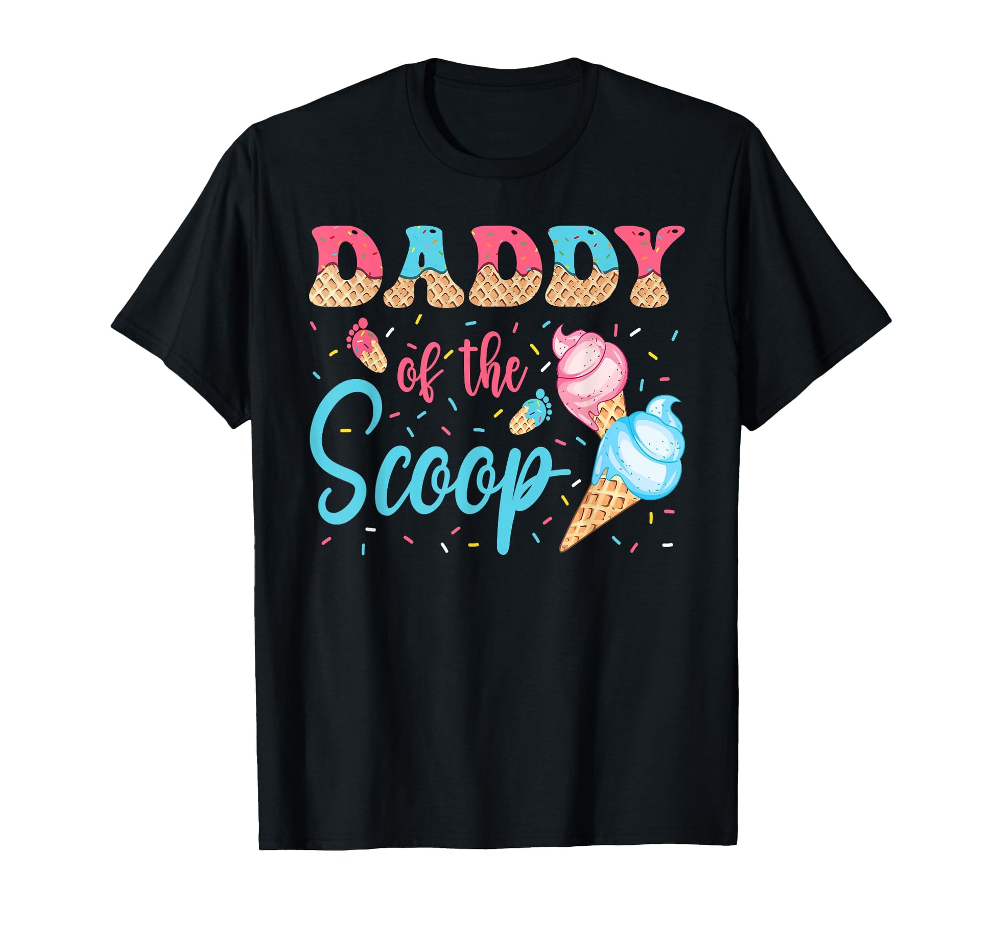 Daddy Scoop Ice Cream Gender Reveal T-Shirt - Unique Graphic for Adults - T-Shirt, Sweatshirt, Hoodie