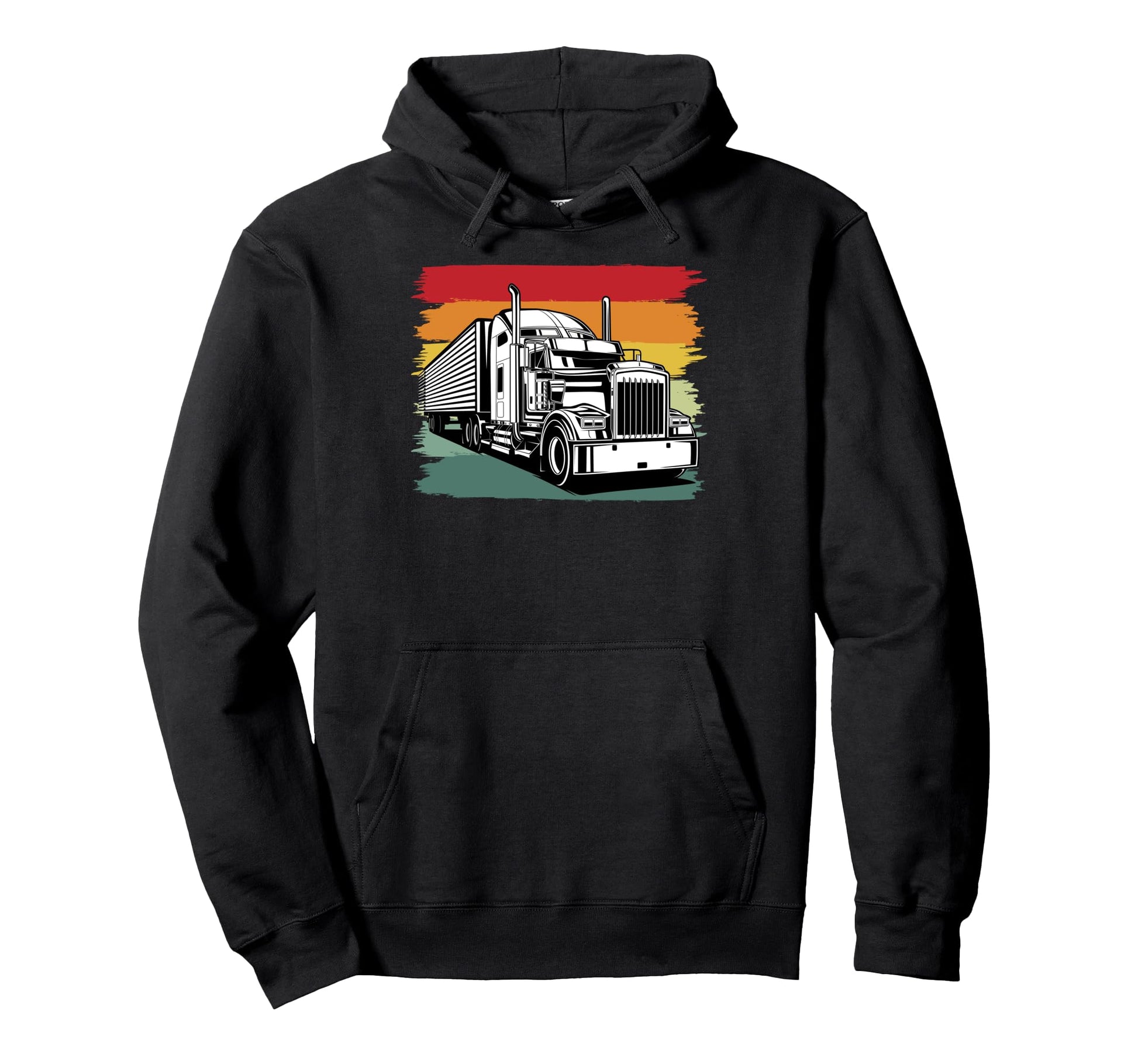 Truck Driver Art Dad Grandpa Trucking Hoodie - Novelty Apparel for Adults - T-Shirt, Sweatshirt, Hoodie
