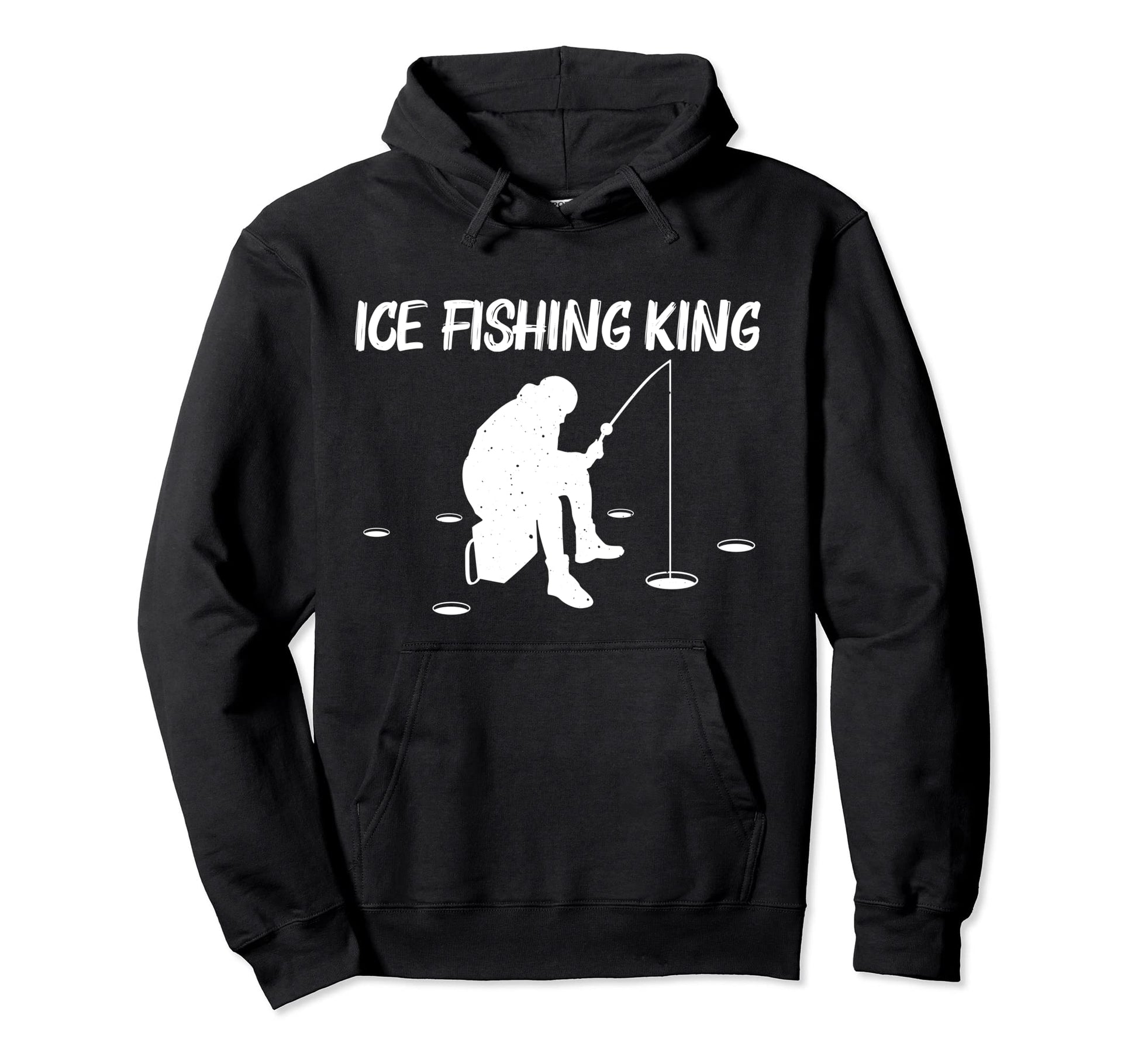 Funny Ice Fishing Dad Ice Hole Hoodie - Aesthetic Graphic for Adults - T-Shirt, Sweatshirt, Hoodie