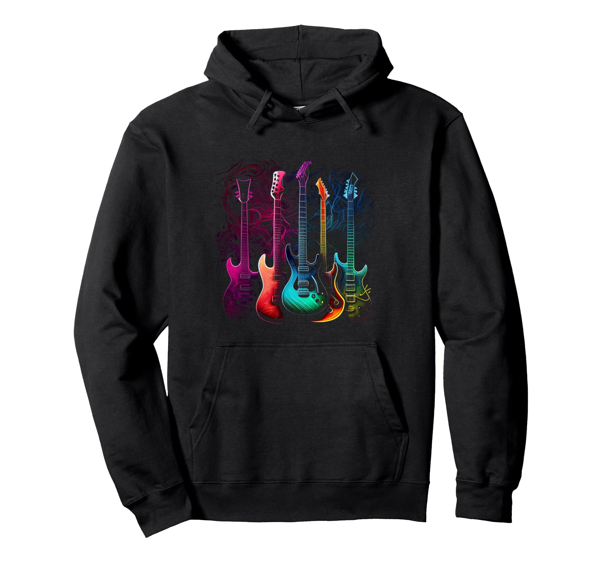Guitar Musician Electric Guitars Player Hoodie - Graphic Print for Adults - T-Shirt, Sweatshirt, Hoodie