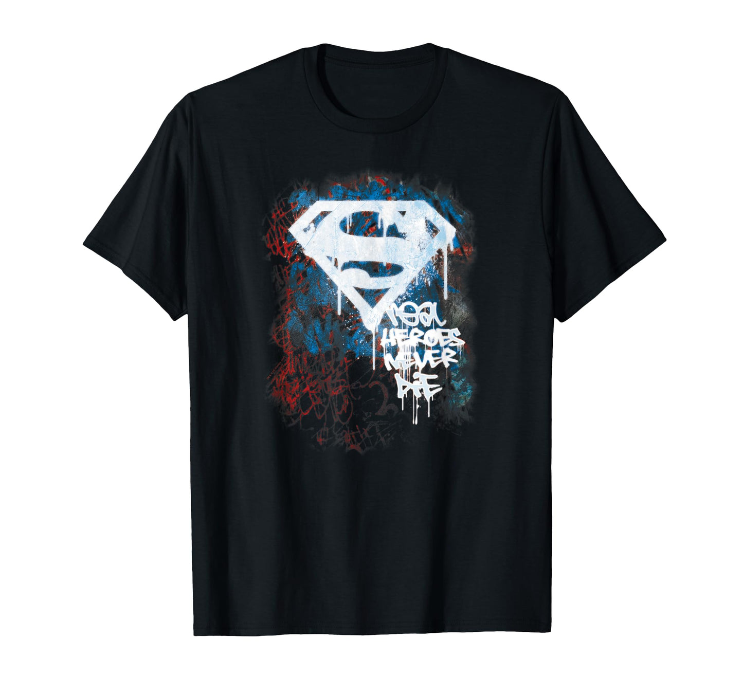 Superman Real Heroes Never Die Small T-Shirt - Minimalist Print Unisex - T-Shirt, Sweatshirt, Hoodie