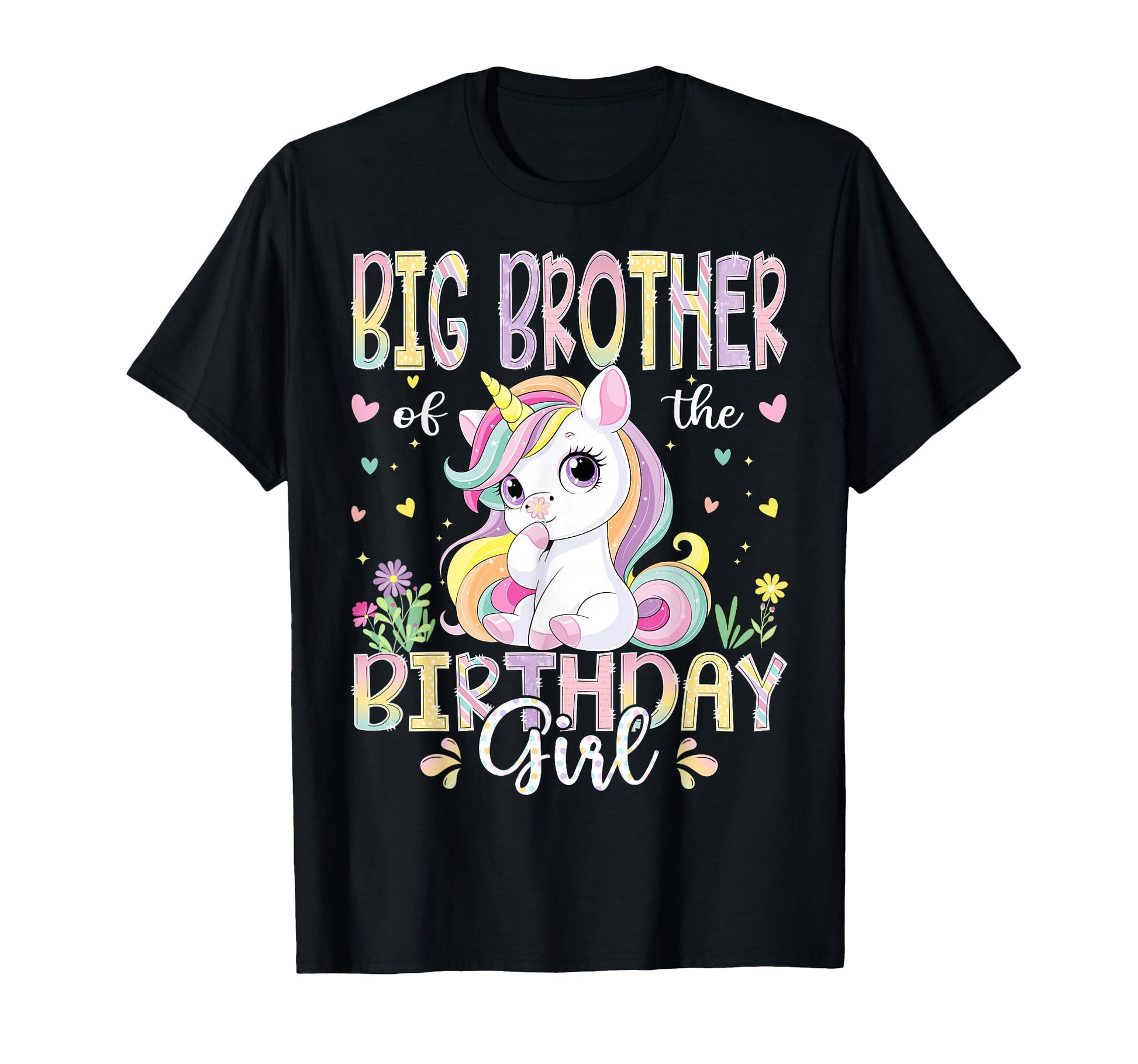 Big Brother Birthday Kawaii Unicorn T-Shirt - Minimalist Print for Adults - T-Shirt, Sweatshirt, Hoodie