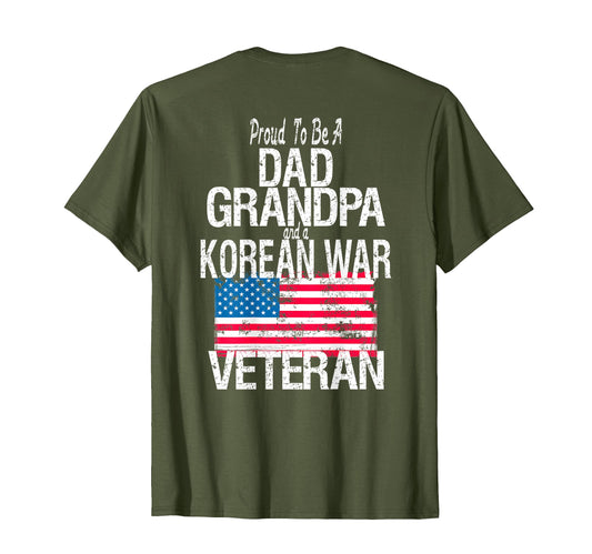 Back Korean War Veteran American Flag T-Shirt - Streetwear Style Men Women - T-Shirt, Sweatshirt, Hoodie
