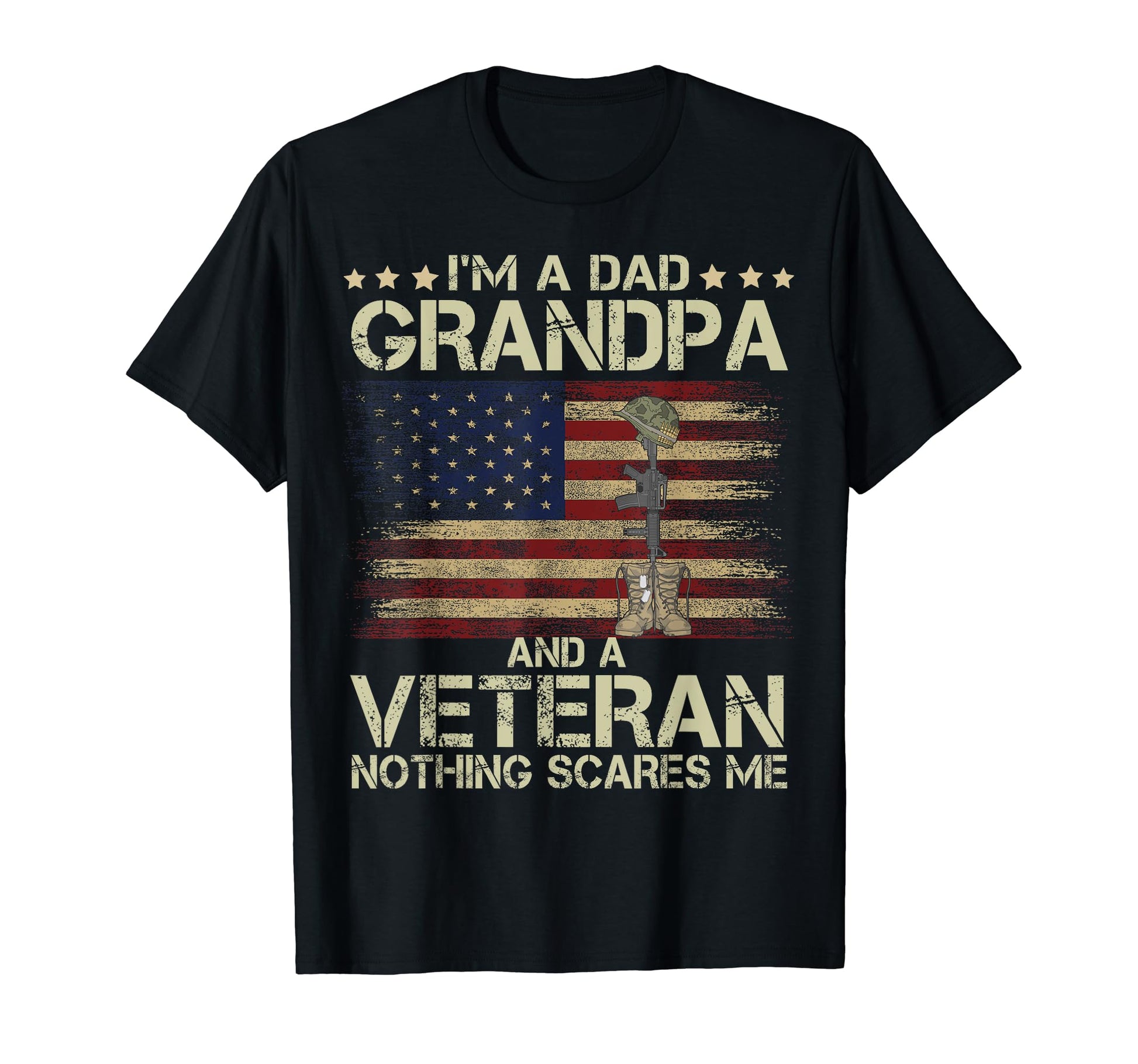 Dad Grandpa And Veteran Nothing T-Shirt - Minimalist Print for Adults - T-Shirt, Sweatshirt, Hoodie