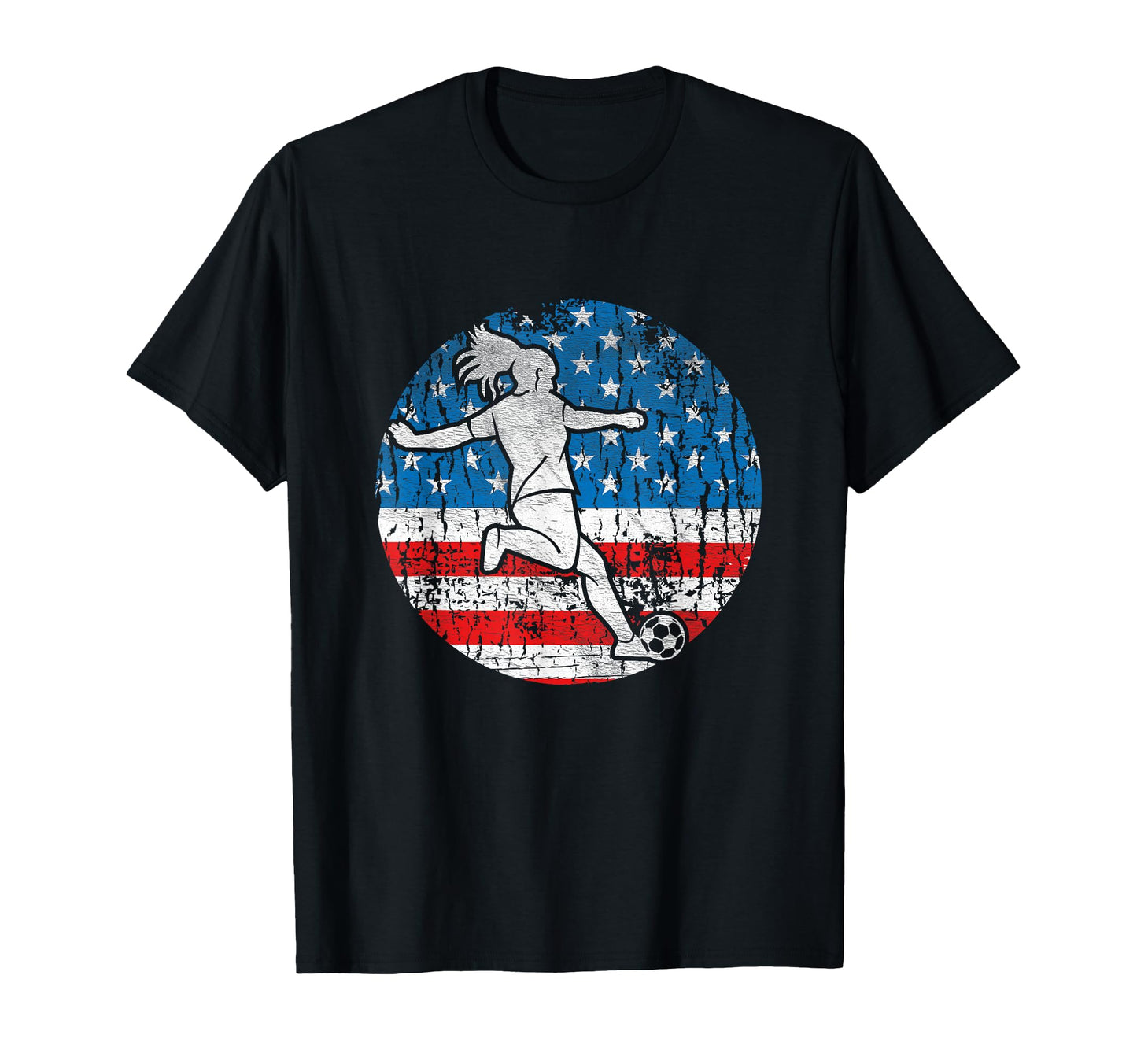 Soccer American Flag Patriotic Usa T-Shirt - Novelty Apparel Men Women - T-Shirt, Sweatshirt, Hoodie