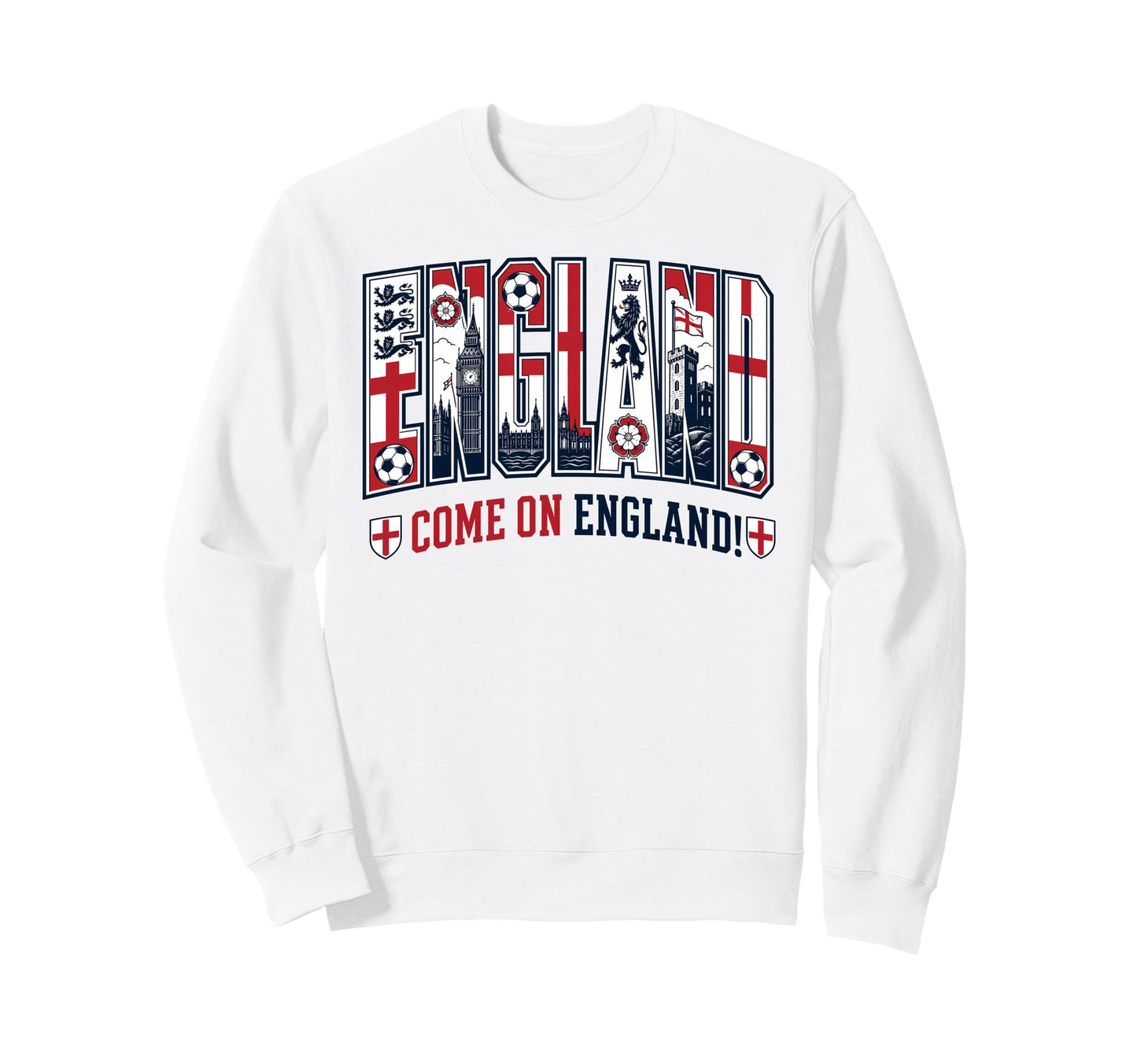 England Soccer 2026 British Sweatshirt - Casual Everyday Wear for Adults - T-Shirt, Sweatshirt, Hoodie
