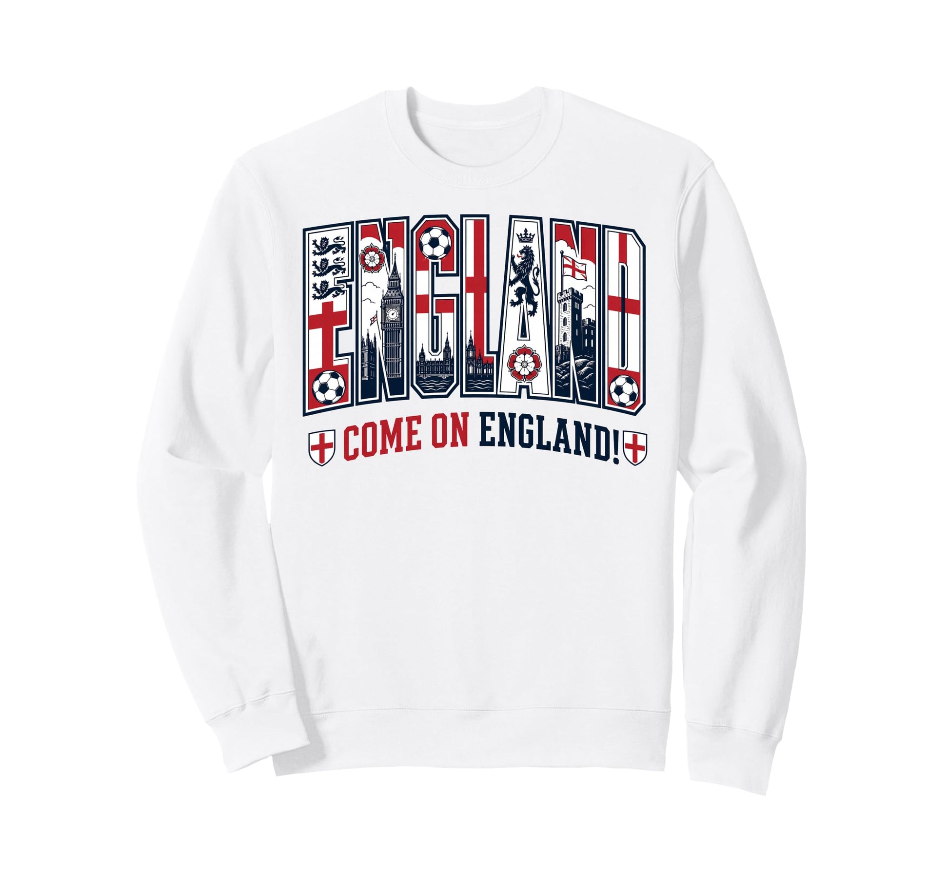 England Soccer 2026 British Sweatshirt - Casual Everyday Wear for Adults - T-Shirt, Sweatshirt, Hoodie
