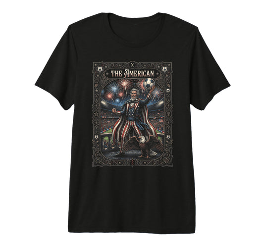 American Uncle Sam Soccer Eagle Tri Blend T-Shirt - Unique Graphic Unisex - T-Shirt, Sweatshirt, Hoodie