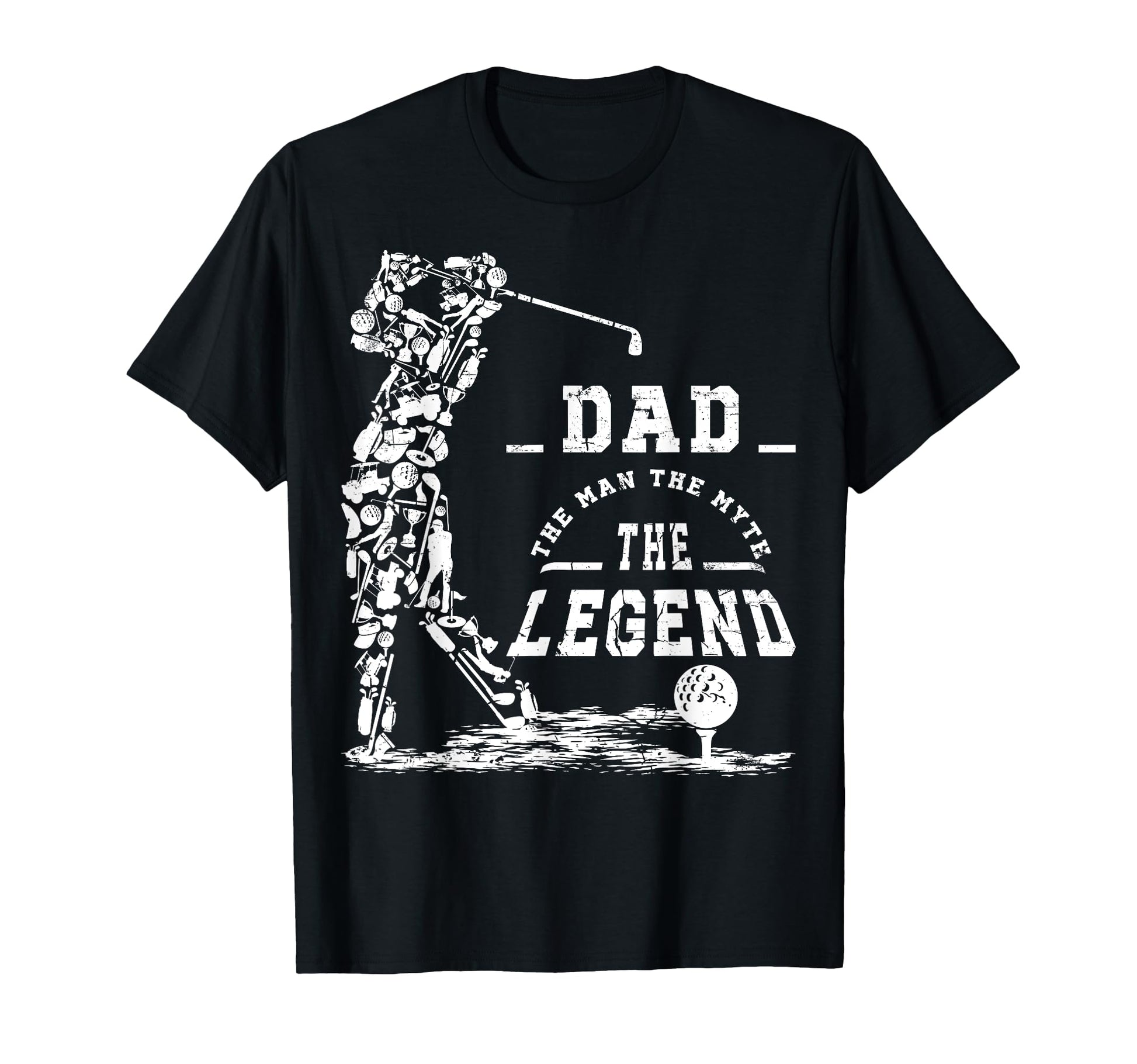 Fathers Day Golfer Dad Myth Legend T-Shirt - Unique Graphic Men Women - T-Shirt, Sweatshirt, Hoodie