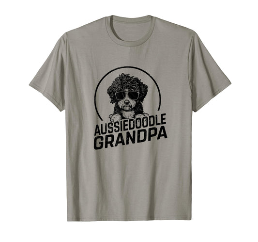 Aussiedoodle Dog Grandpa Grand Paw T-Shirt - Novelty Apparel for Adults - T-Shirt, Sweatshirt, Hoodie