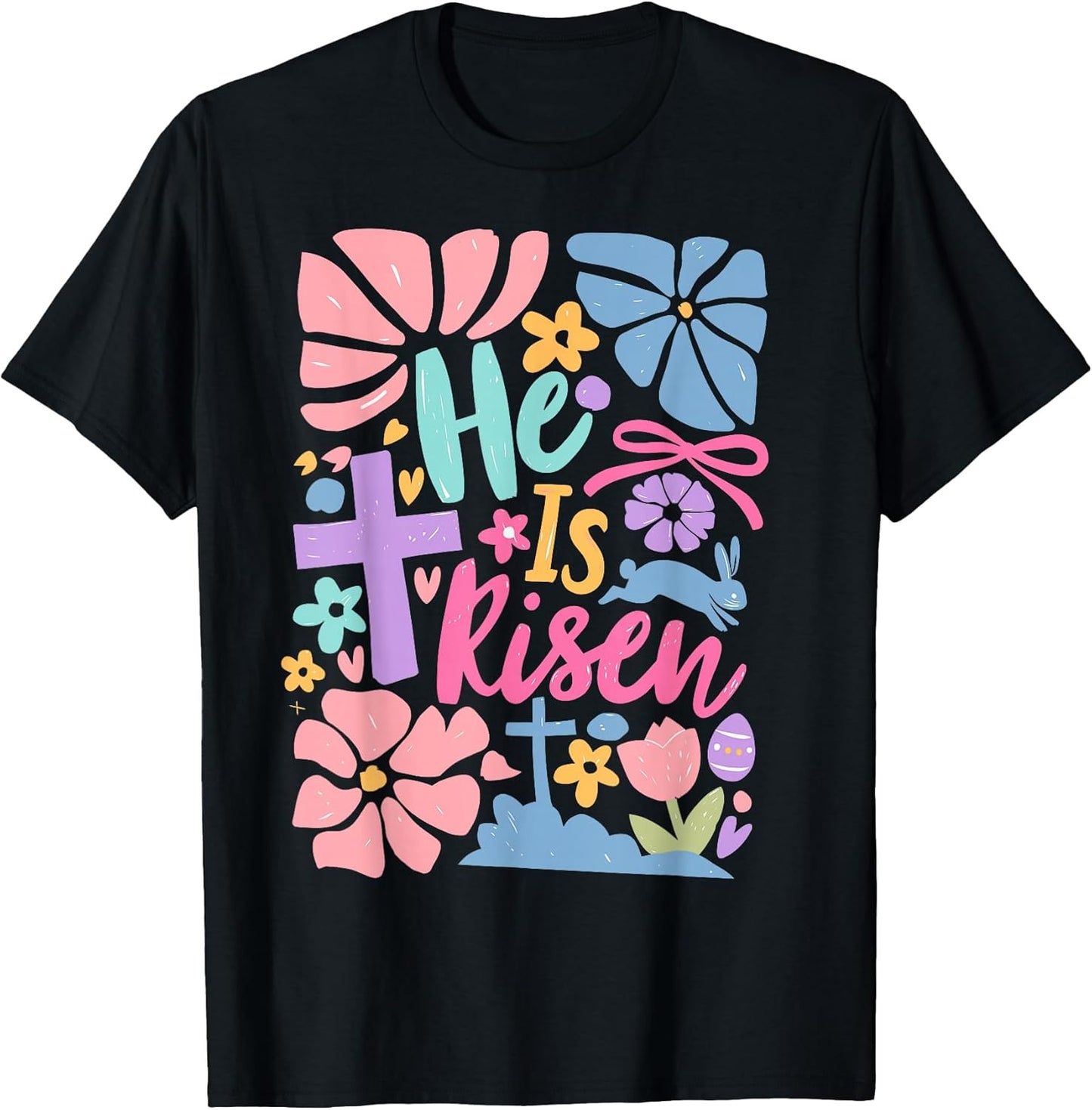 He Is Risen Jesus Christian Happy Easter Day Tees Unisex T-shirt, Sweatshirt, Hoodie, Long Sleeve Tee - T-Shirt, Sweatshirt, Hoodie