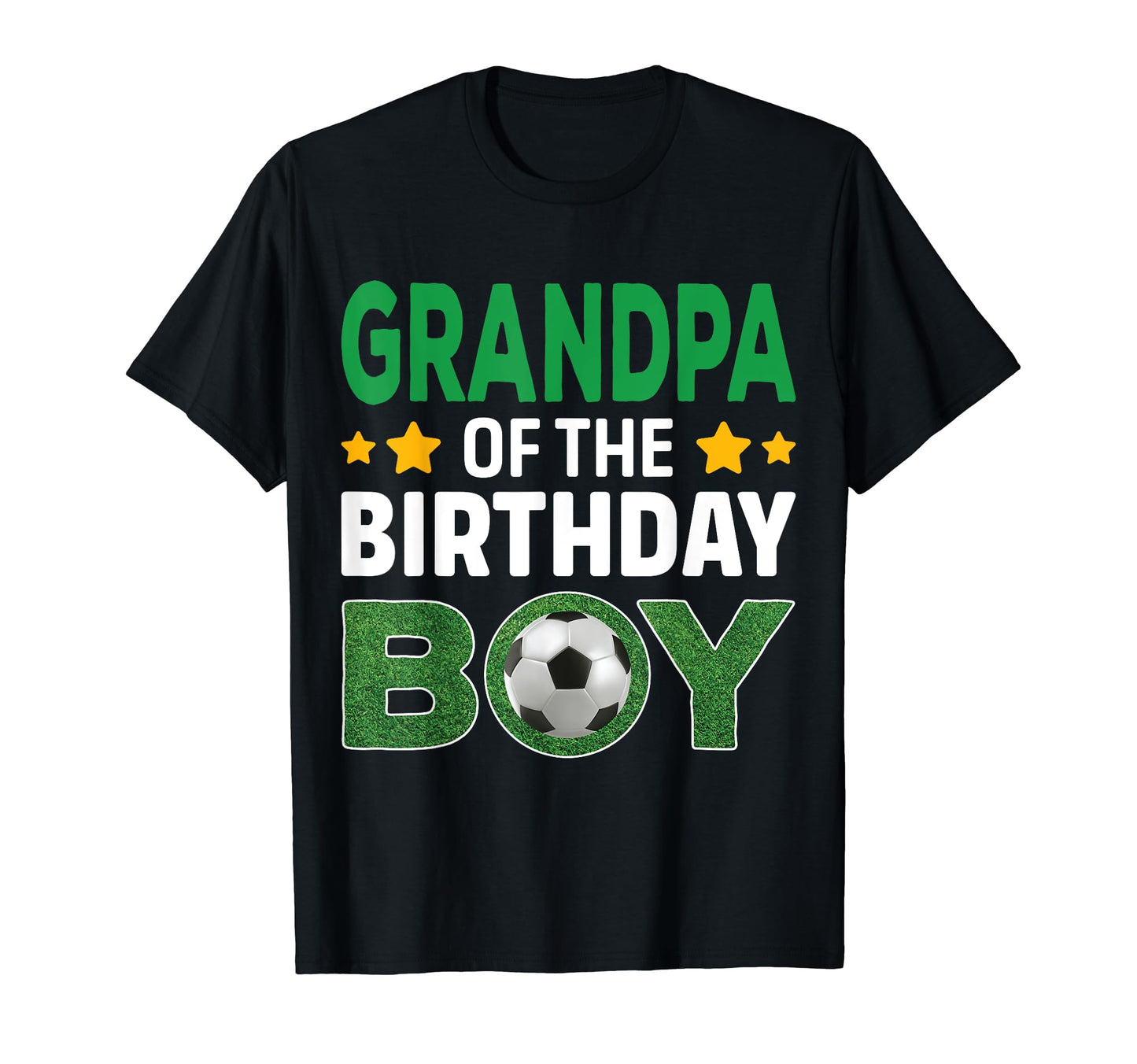 Grandpa Birthday Soccer Birthday T-Shirt - Custom Art Print for Adults - T-Shirt, Sweatshirt, Hoodie
