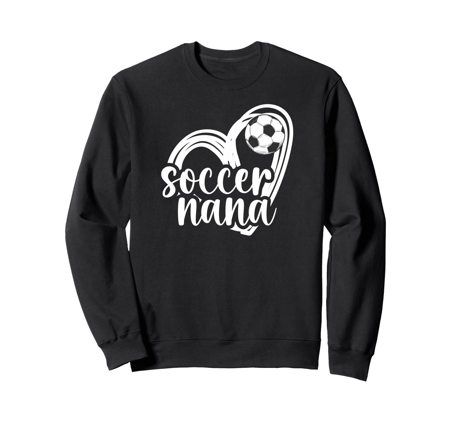 Soccer Nana Heart Grandma Nana Sweatshirt - Minimalist Print Men Women - T-Shirt, Sweatshirt, Hoodie