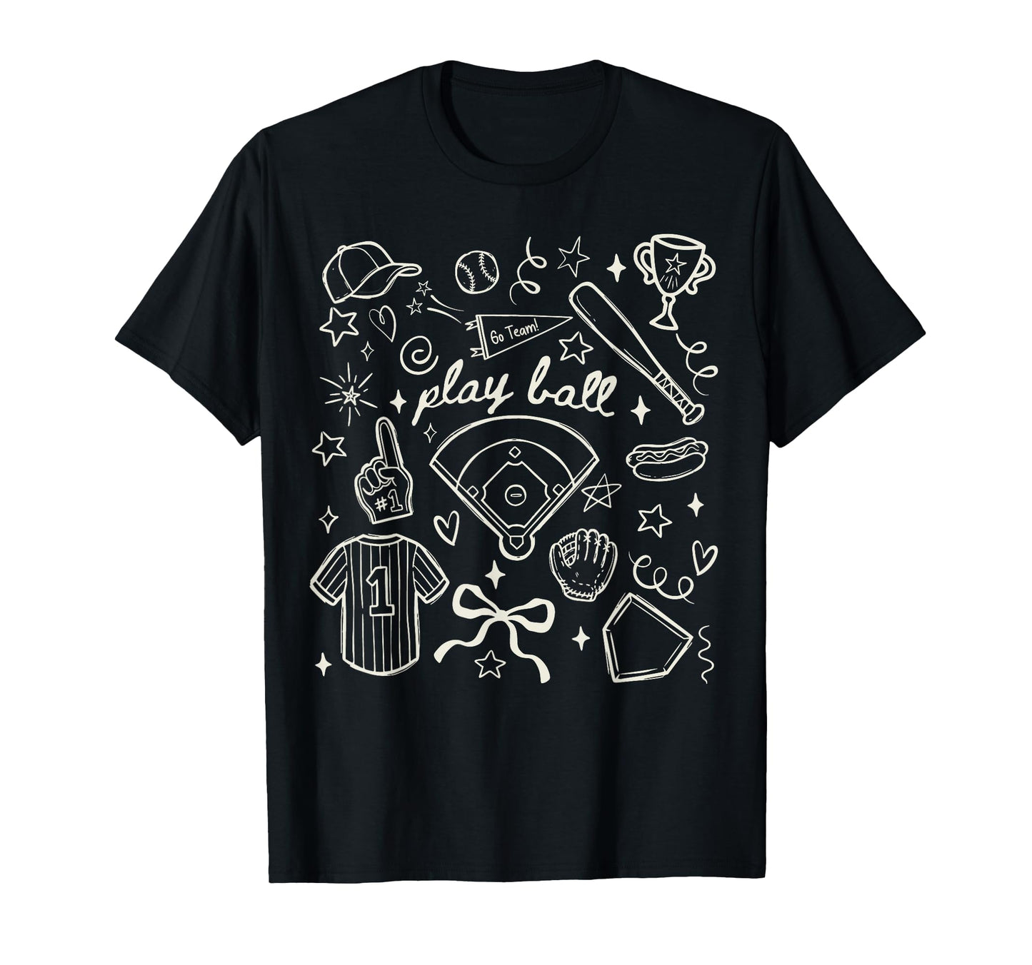 Baseball Mom Play Ball Team Game T-Shirt - Aesthetic Graphic for Adults - T-Shirt, Sweatshirt, Hoodie