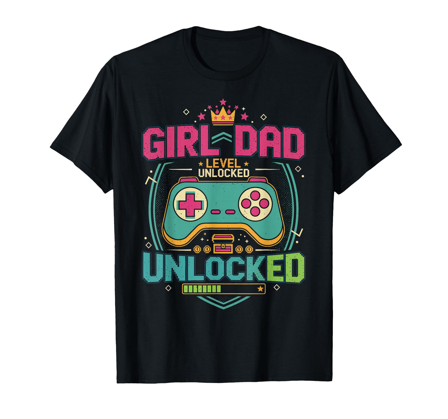Dad Level Unlocked New Announcement T-Shirt - Novelty Apparel for Adults - T-Shirt, Sweatshirt, Hoodie