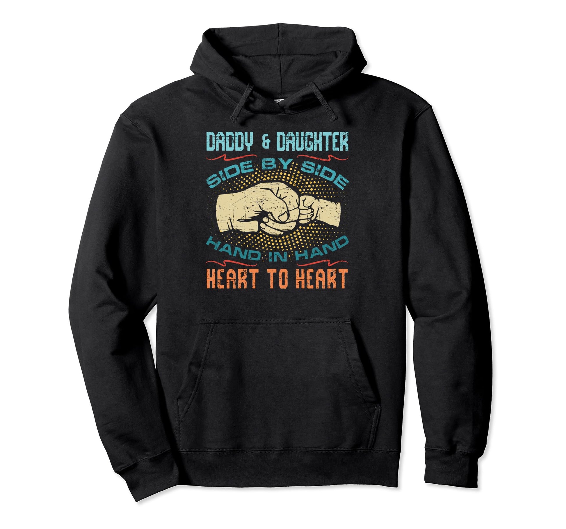 Daddy Daughter Side Side Fathers Day Hoodie - Minimalist Print for Adults - T-Shirt, Sweatshirt, Hoodie