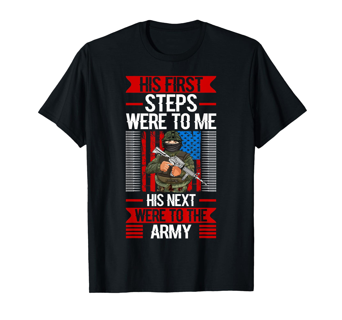 Proud Military Dad American Usa Flag T-Shirt - Novelty Apparel Men Women - T-Shirt, Sweatshirt, Hoodie