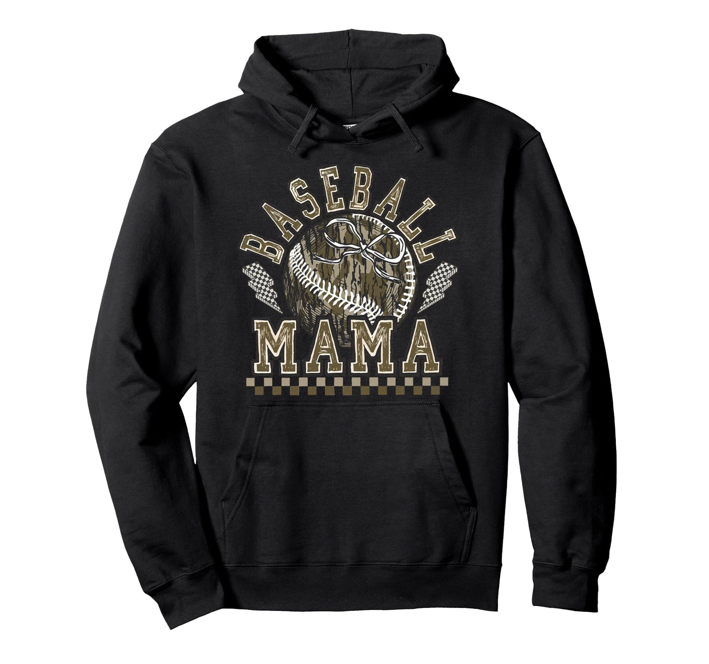 Baseball Camo Mama Game Day Tis Hoodie - Casual Everyday Wear Unisex - T-Shirt, Sweatshirt, Hoodie