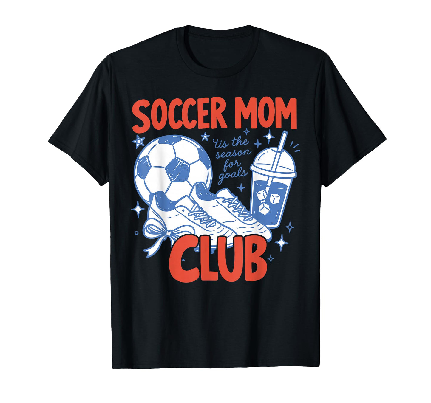 Sport Mom Coquette Bow Iced Coffee T-Shirt - Unique Graphic for Adults - T-Shirt, Sweatshirt, Hoodie
