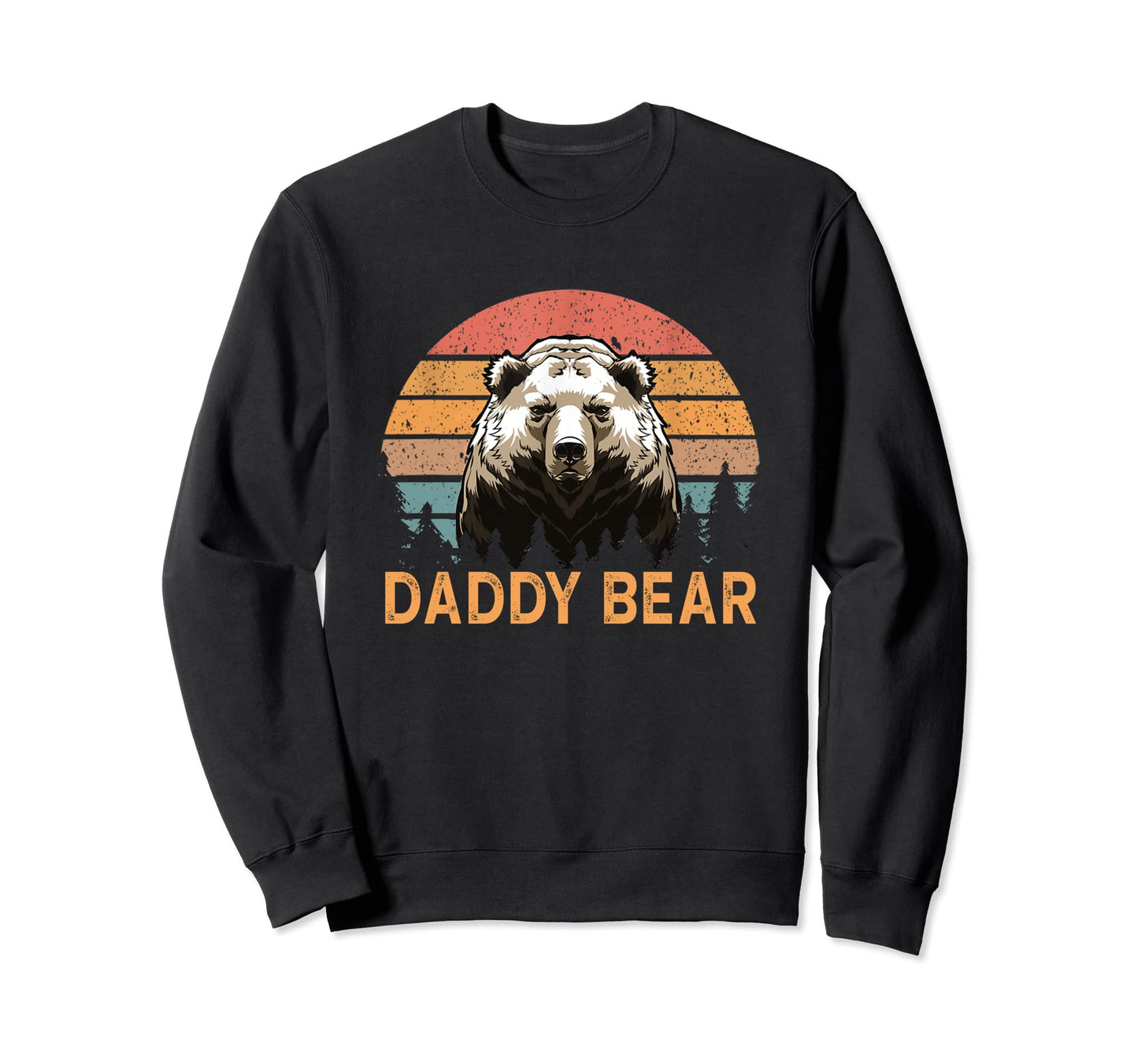 Daddy Bear Sunset Papa Dad Camping Sweatshirt - Unique Graphic Men Women - T-Shirt, Sweatshirt, Hoodie