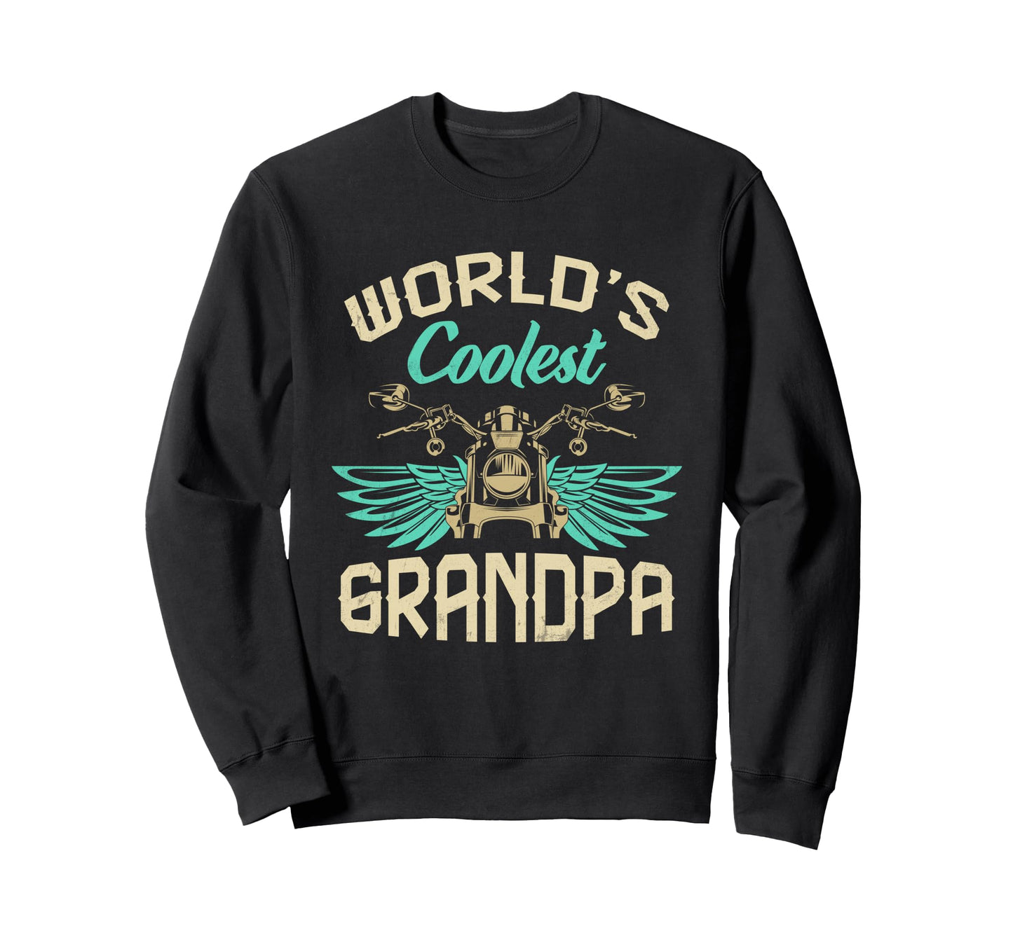 Worlds Coolest Grandpa Motorcycle Sweatshirt - Minimalist Print Unisex - T-Shirt, Sweatshirt, Hoodie