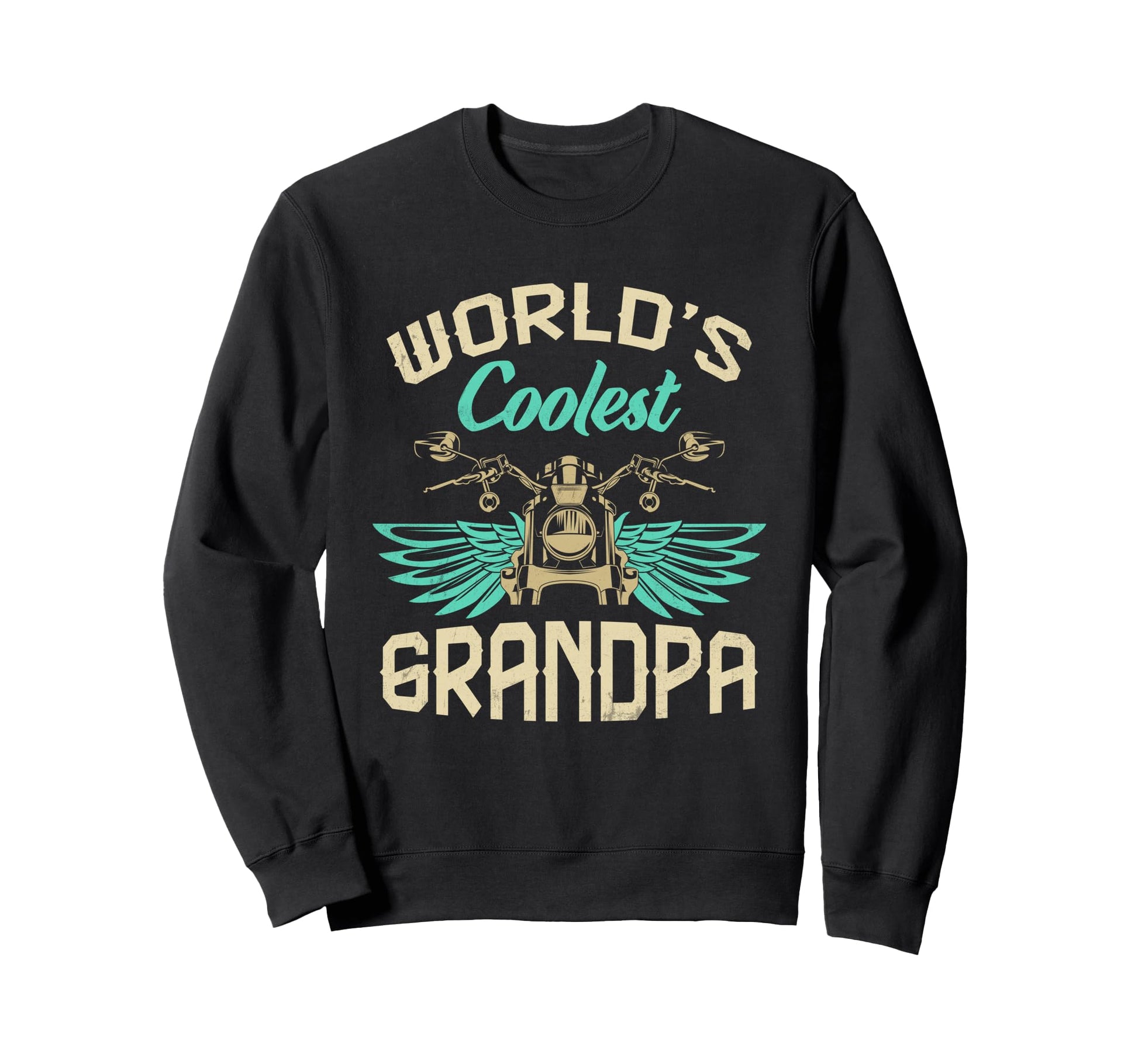 Worlds Coolest Grandpa Motorcycle Sweatshirt - Minimalist Print Unisex - T-Shirt, Sweatshirt, Hoodie