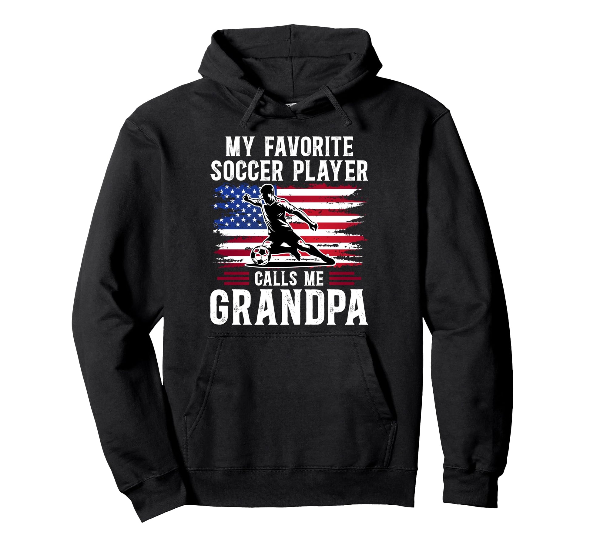 Proud Soccer Grandpa Soccer Player Hoodie - Graphic Print Men Women - T-Shirt, Sweatshirt, Hoodie