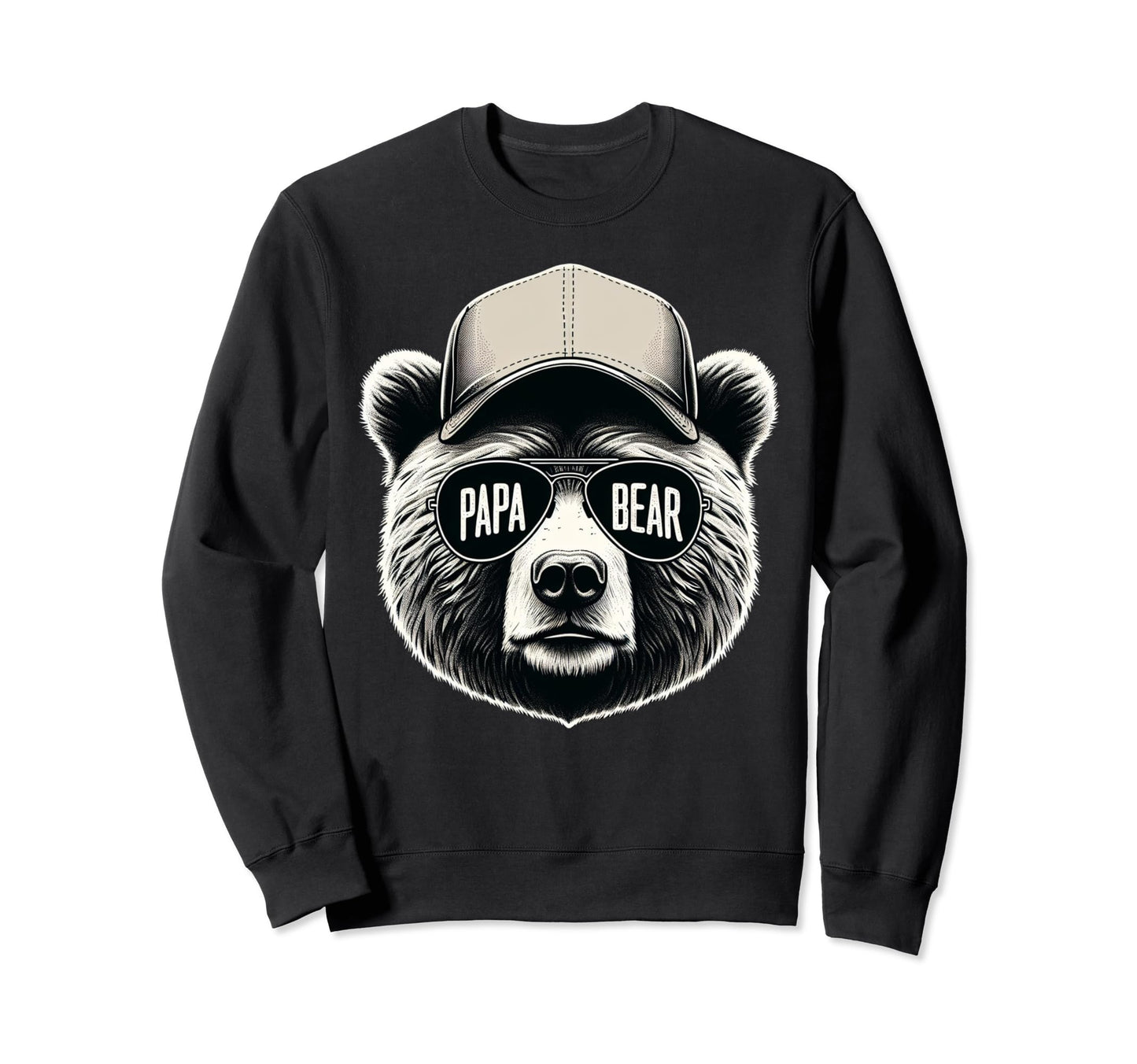 Papa Father Dad Bear Husband Sweatshirt - Custom Art Print for Adults - T-Shirt, Sweatshirt, Hoodie