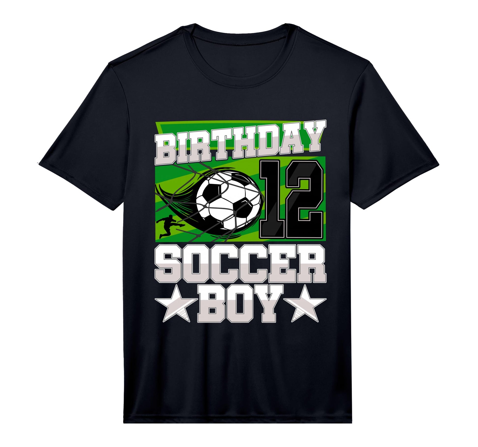 Soccer Birthday Party 12Th Birthday 12 T-Shirt - Trendy Graphic for Adults - T-Shirt, Sweatshirt, Hoodie