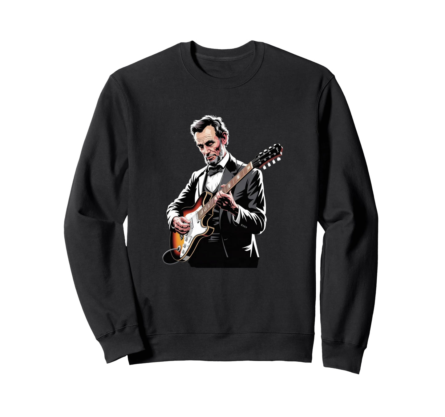 President Abraham Lincoln Playing Sweatshirt - Trendy Graphic Men Women - T-Shirt, Sweatshirt, Hoodie