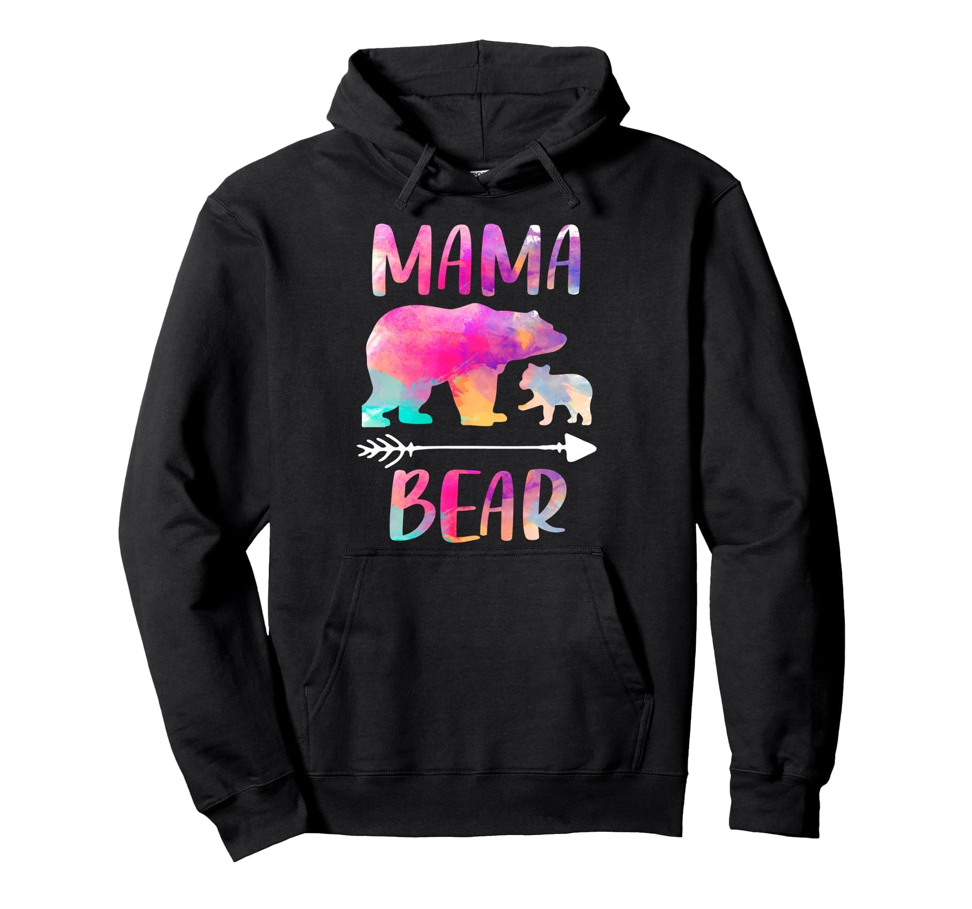 Bear Matching Family Outfits Funny Mama Hoodie - Unique Graphic Men Women - T-Shirt, Sweatshirt, Hoodie