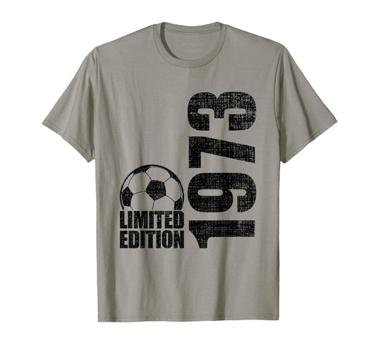53 Years Old 1973 53Rd Birthday Soccer T-Shirt - Minimalist Print Unisex - T-Shirt, Sweatshirt, Hoodie