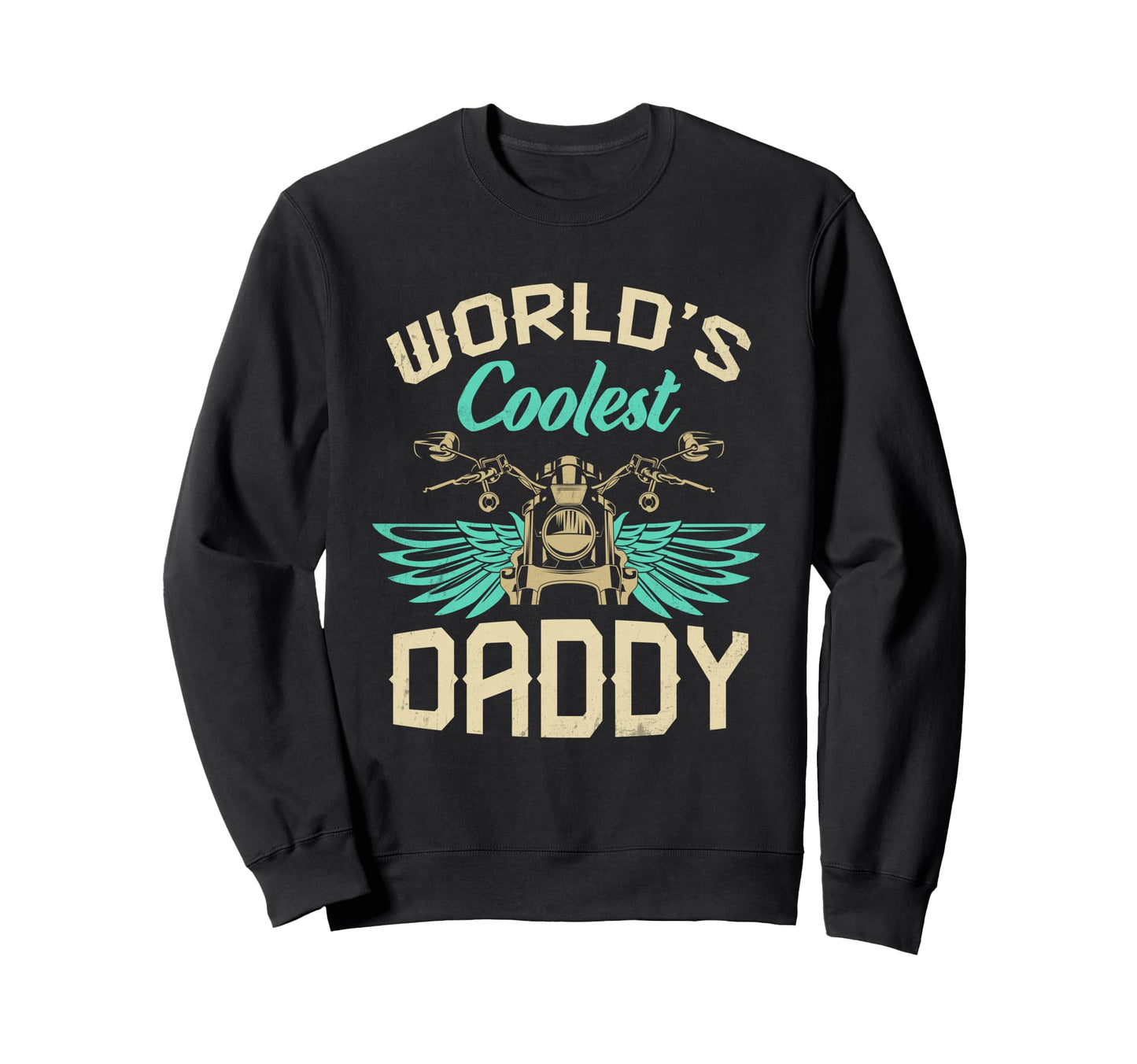 Worlds Coolest Daddy Motorcycle Sweatshirt - Minimalist Print for Adults - T-Shirt, Sweatshirt, Hoodie