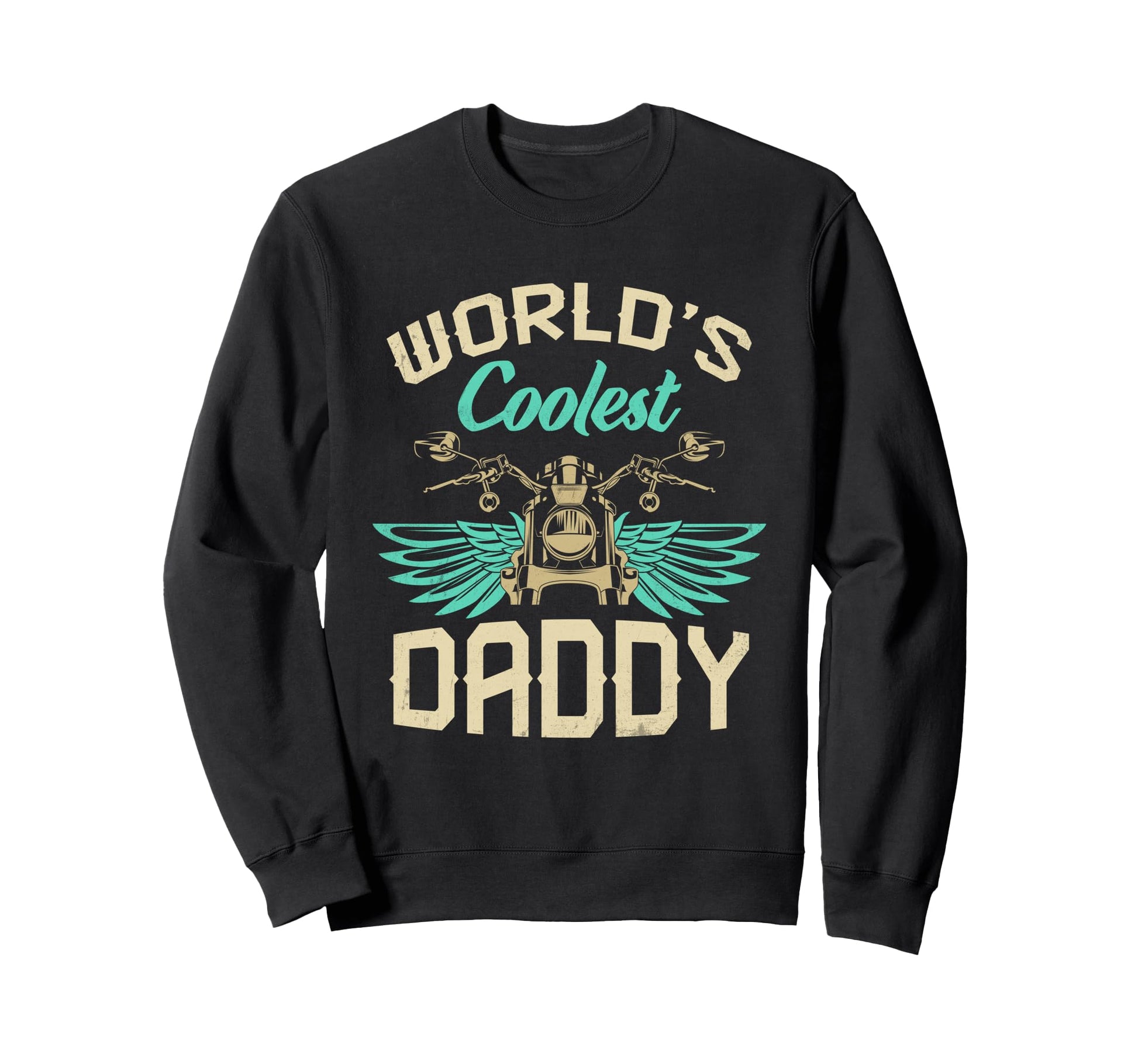 Worlds Coolest Daddy Motorcycle Sweatshirt - Minimalist Print for Adults - T-Shirt, Sweatshirt, Hoodie