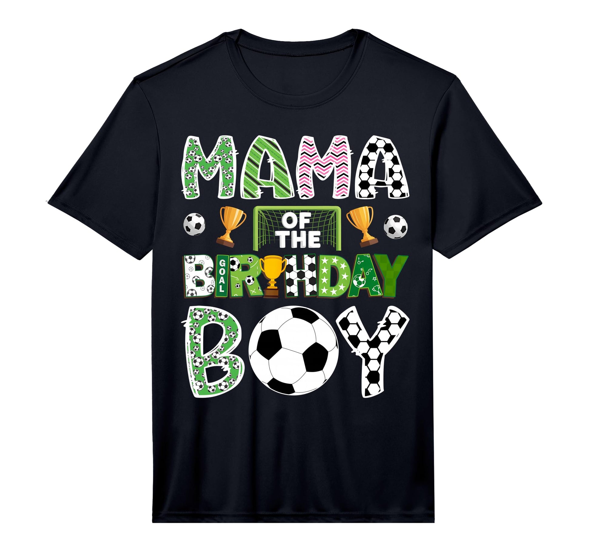 Mama Birthday Soccer Player Game Day T-Shirt - Aesthetic Graphic Men Women - T-Shirt, Sweatshirt, Hoodie