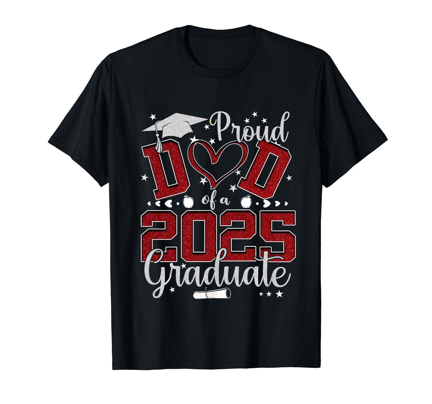 Proud Dad 2025 Graduate Class Senior T-Shirt - Aesthetic Graphic Unisex - T-Shirt, Sweatshirt, Hoodie