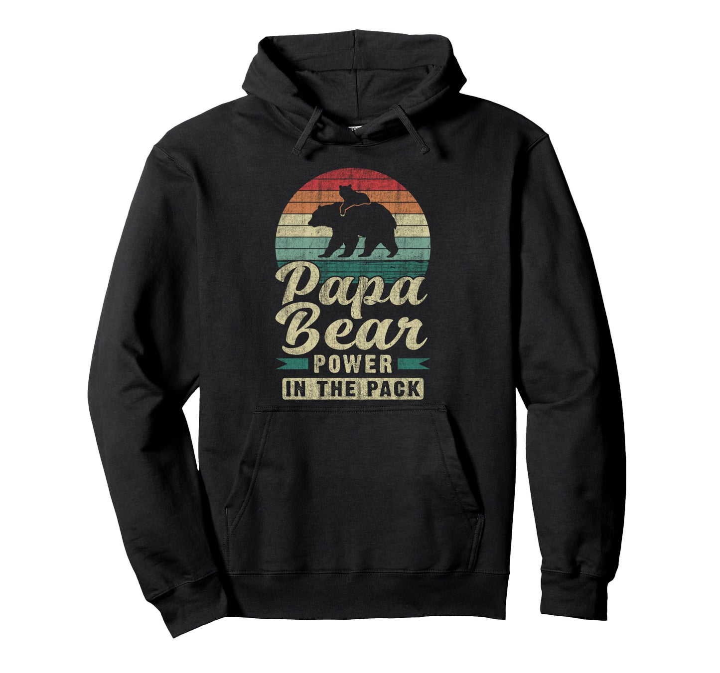 Papa Bear 1 Cub 1 Child Dad Grandpa Hoodie - Streetwear Style Men Women - T-Shirt, Sweatshirt, Hoodie