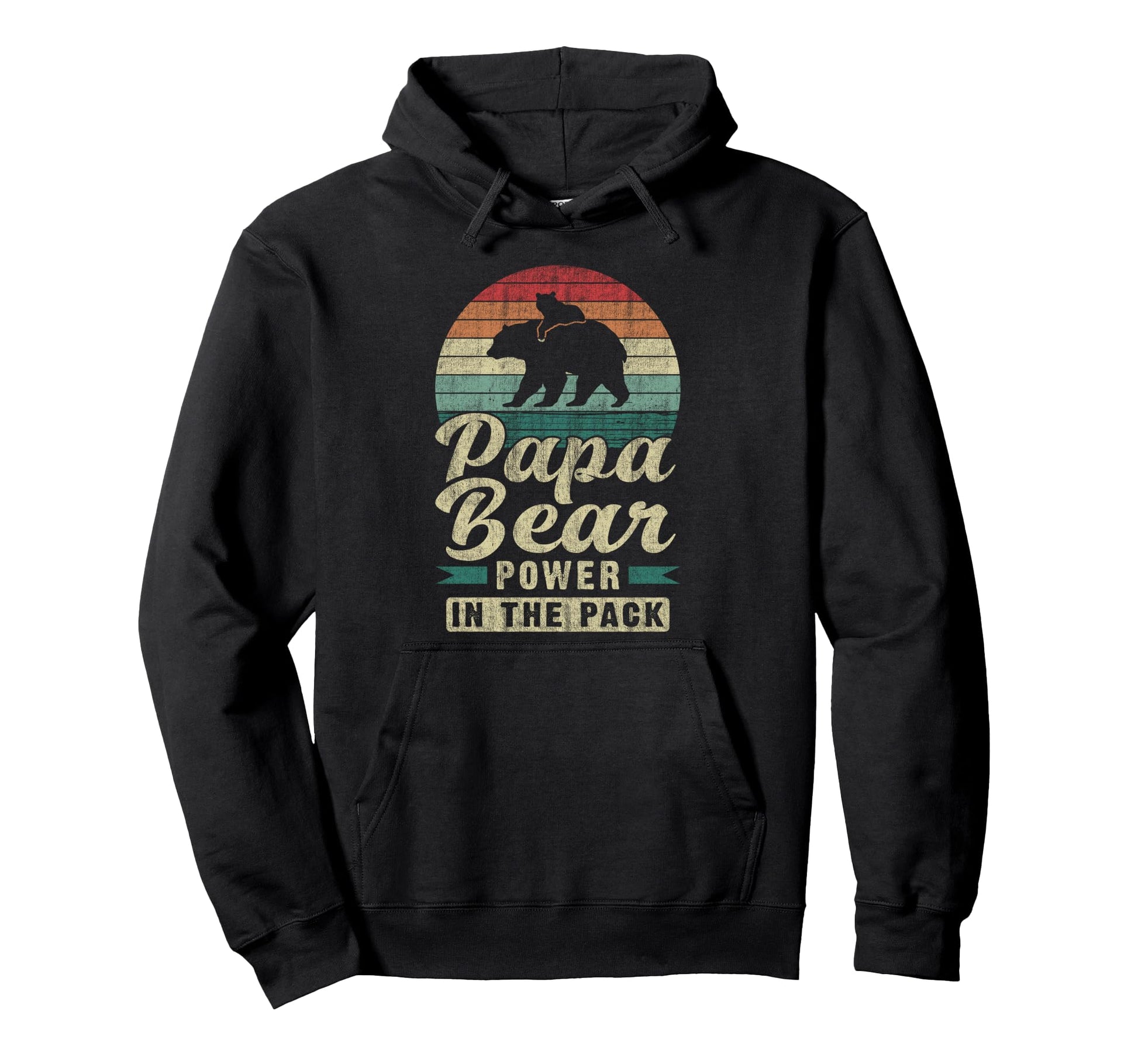 Papa Bear 1 Cub 1 Child Dad Grandpa Hoodie - Streetwear Style Men Women - T-Shirt, Sweatshirt, Hoodie