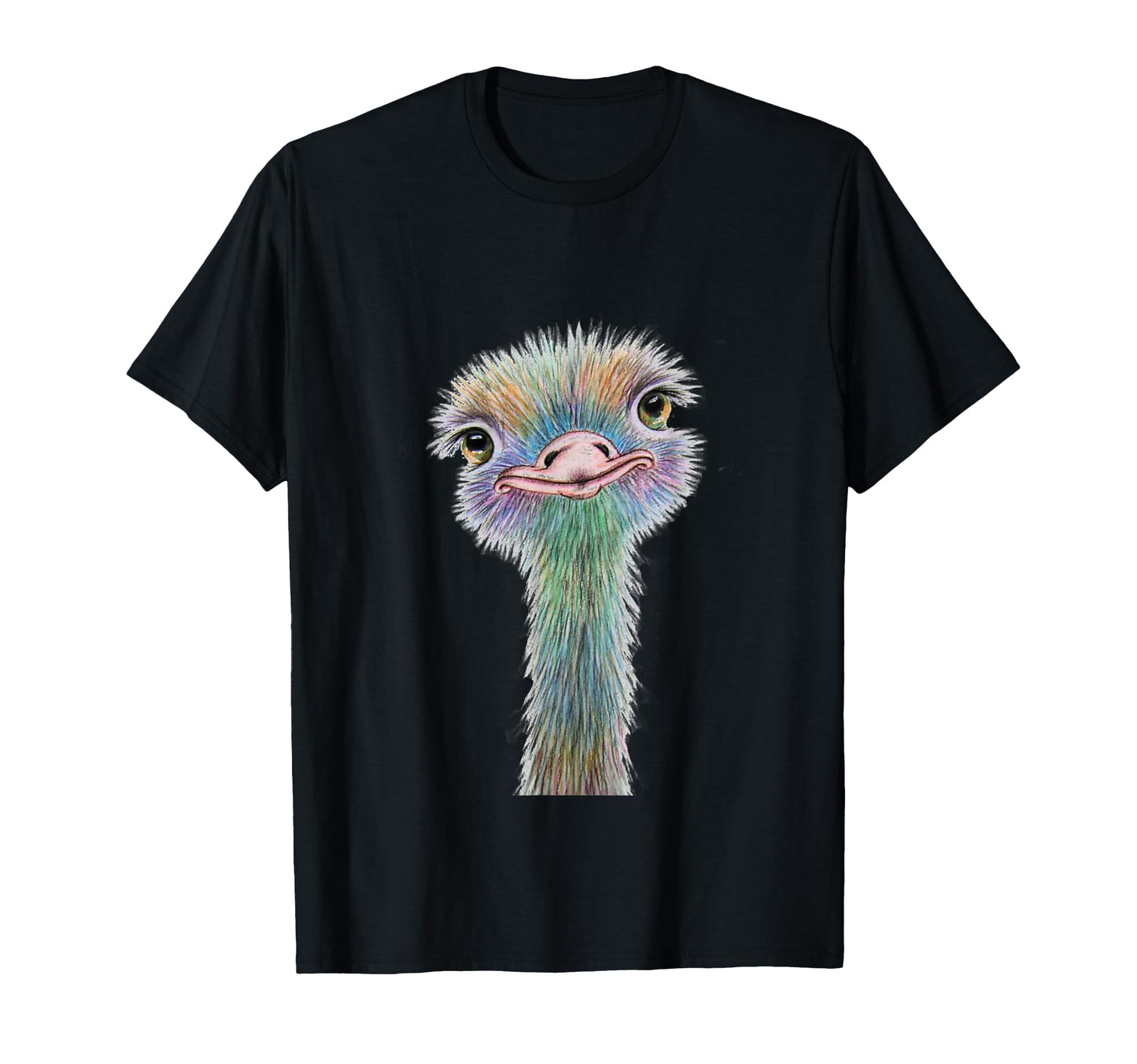 Colorful Ostrich Beautiful Artistic T-Shirt - Unique Graphic Men Women - T-Shirt, Sweatshirt, Hoodie